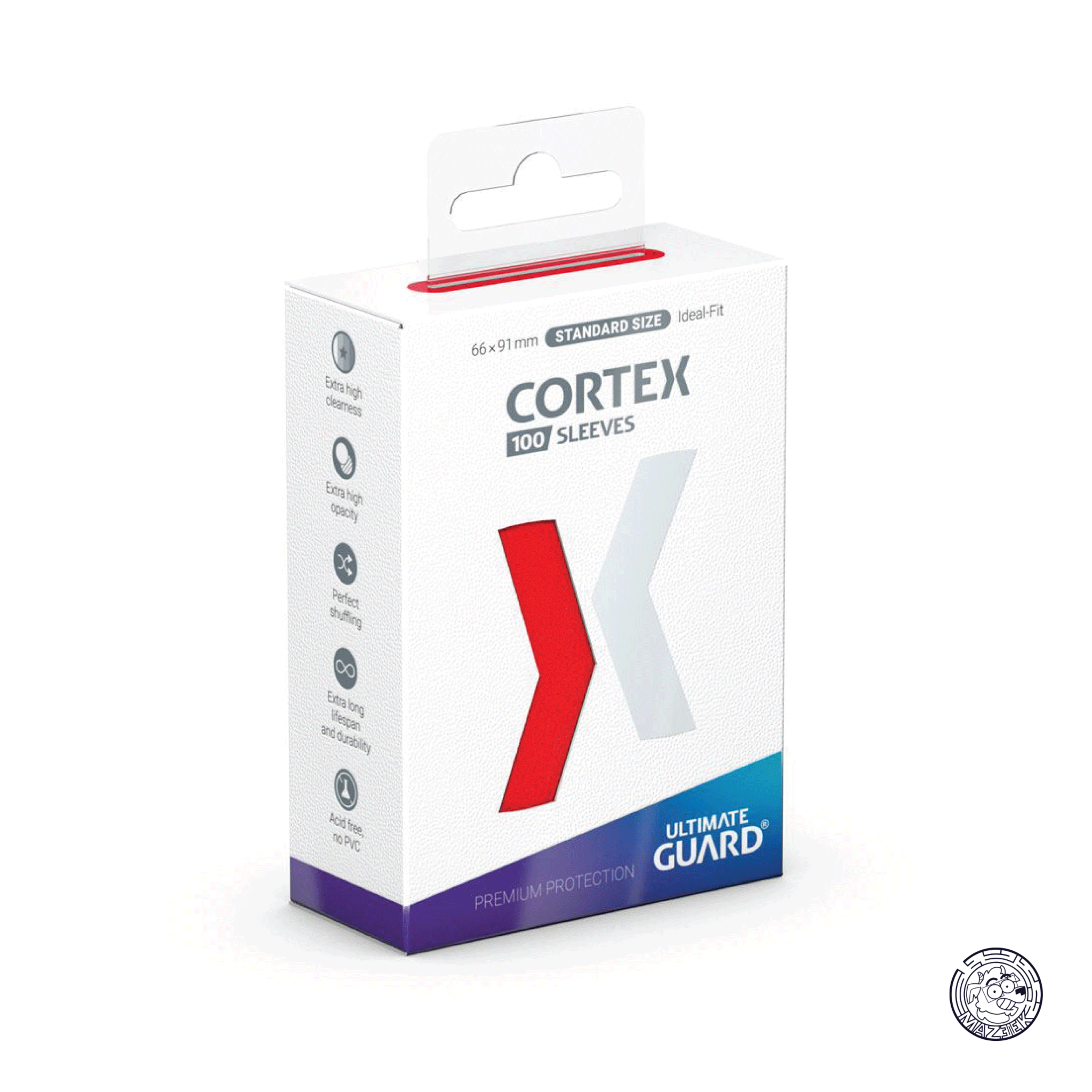 Ultimate Guard - 100 Sleeves Cortex: Standard Size 66x91 mm (Red)