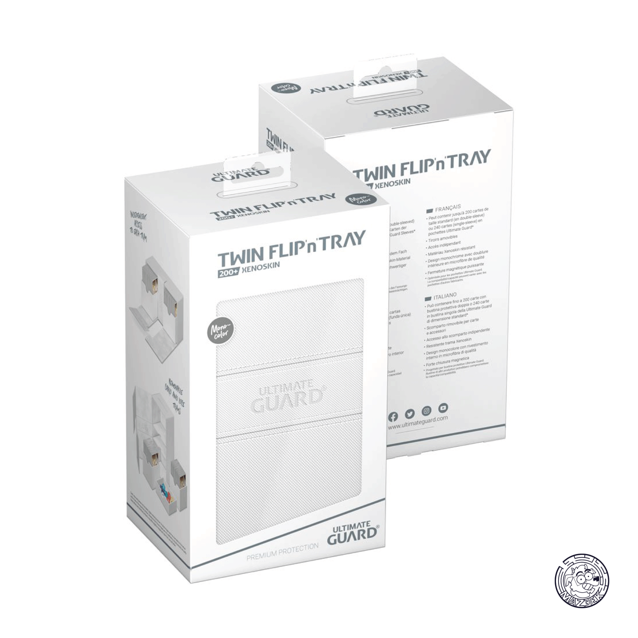 Ultimate Guard - Twin Flip`n`Tray 200+ XenoSkin Monocolor (White)