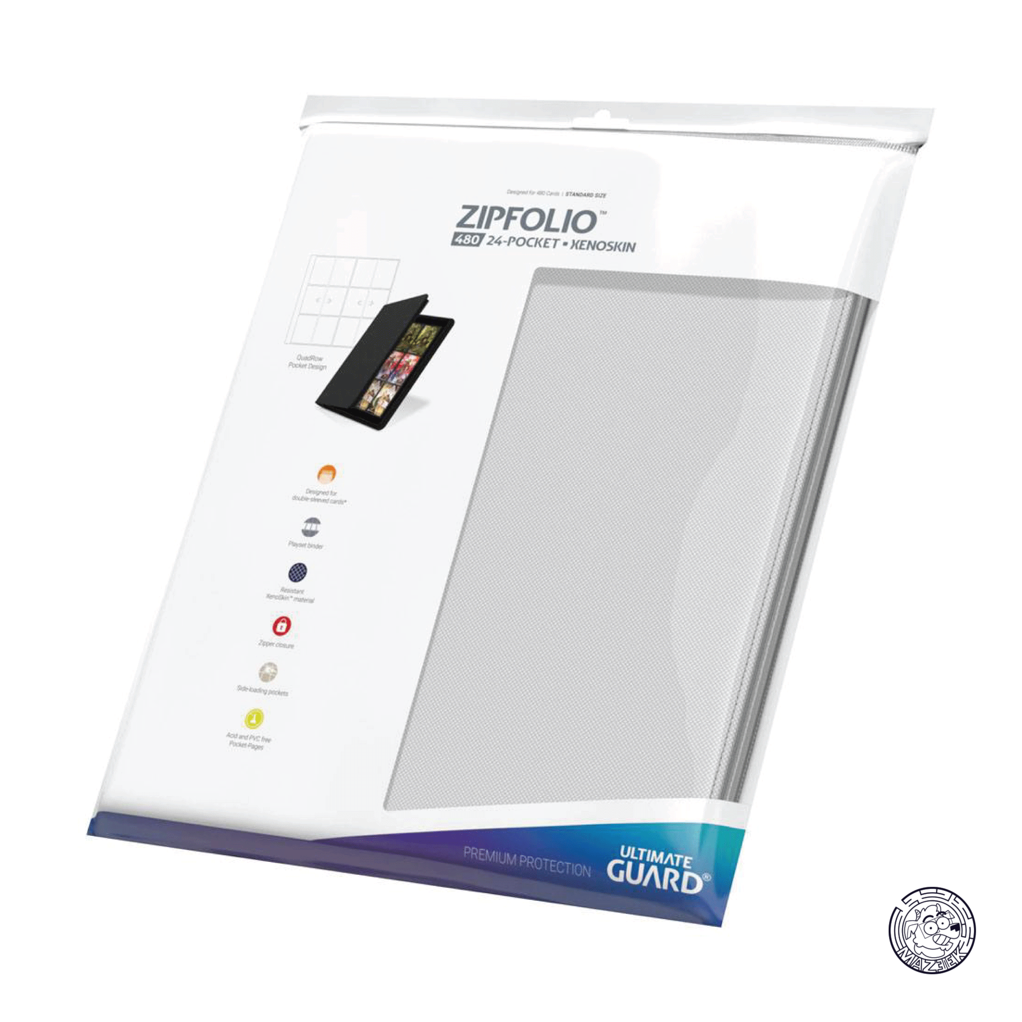 Ultimate Guard - Zipfolio 480 - 24-Pocket XenoSkin Quadrow (White)