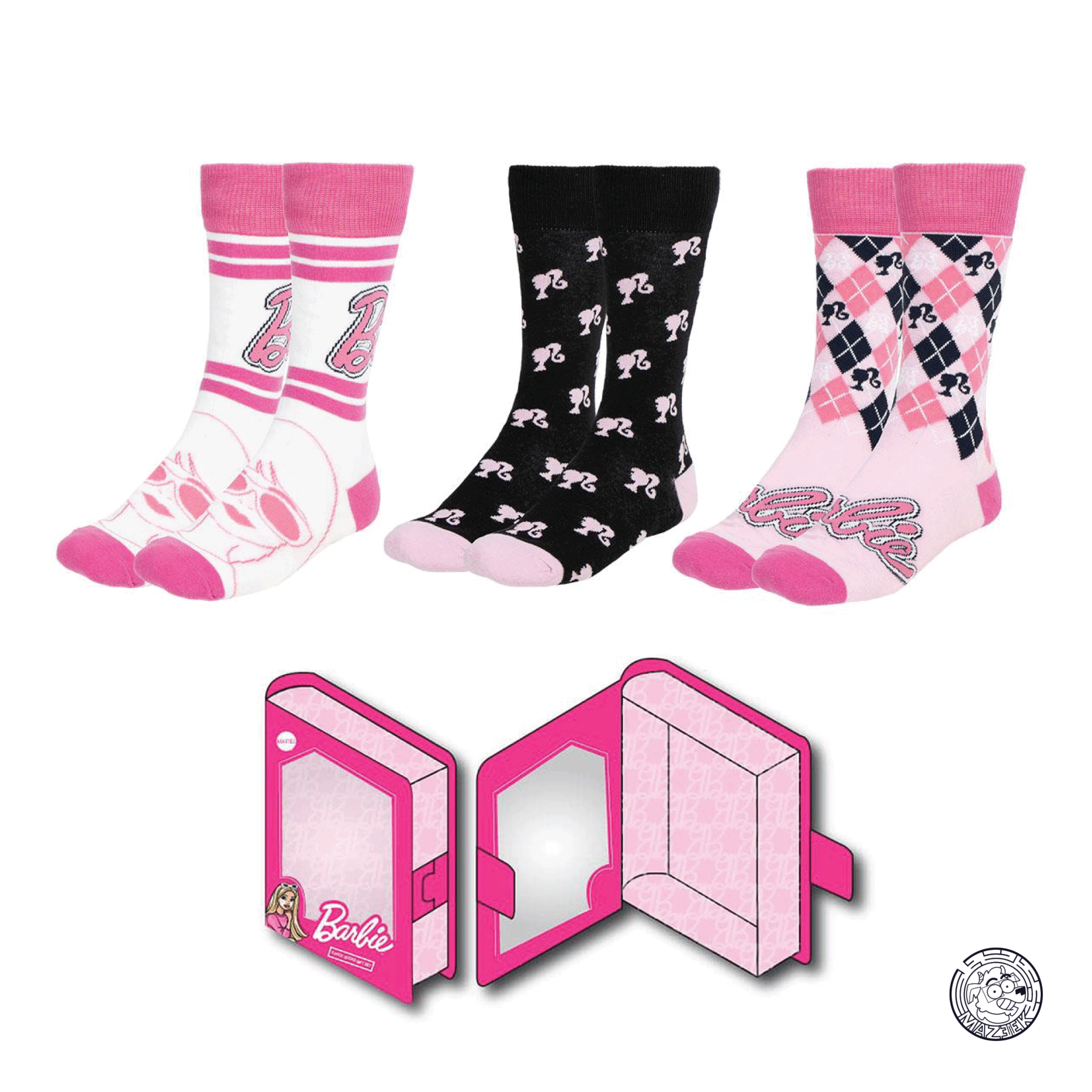 Calze - BARBIE - 3 Pairs socks Pack (UK Size 3,5-9)