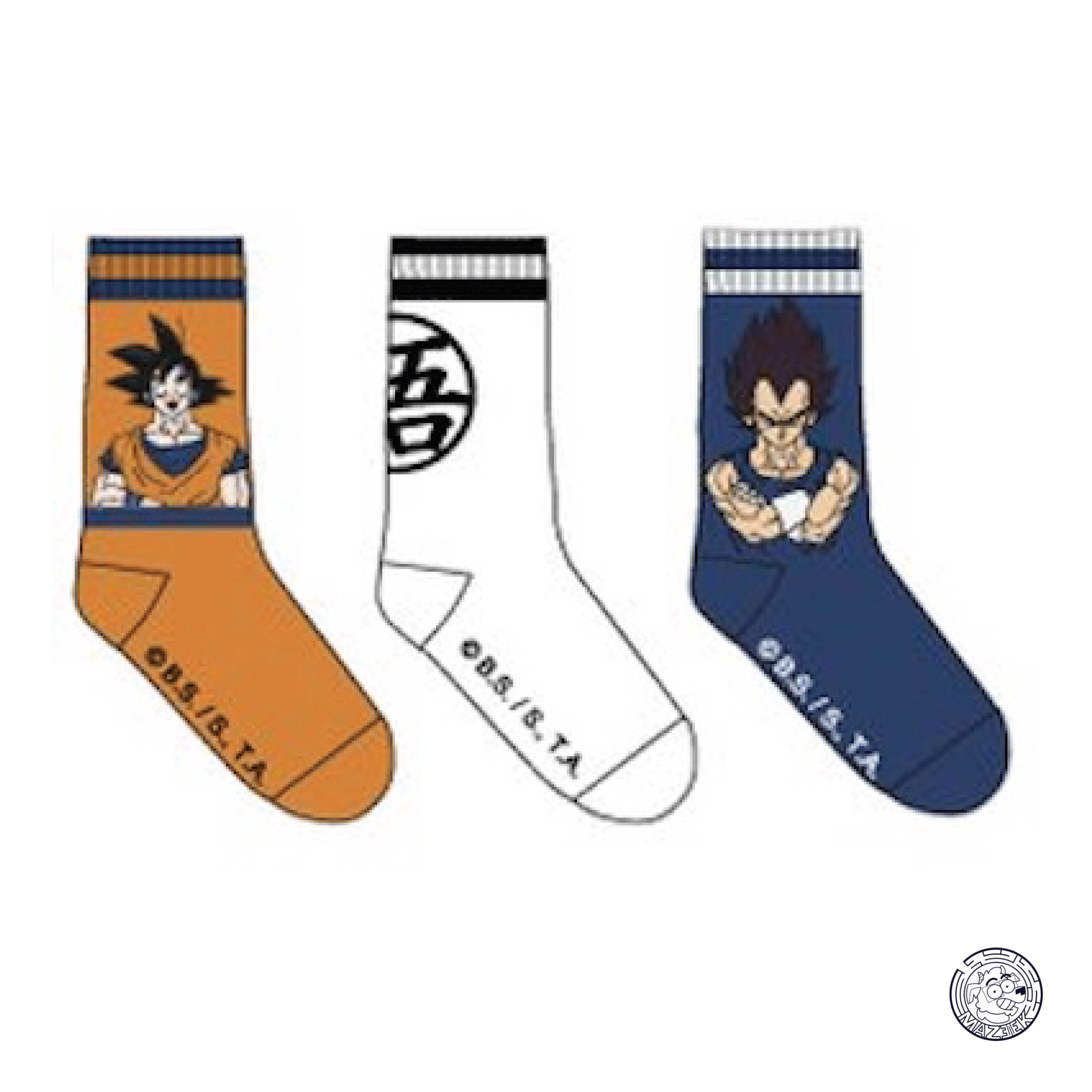 Calze - DRAGON BALL - Pack of 3 Goku/Vegeta Socks (T43/46)