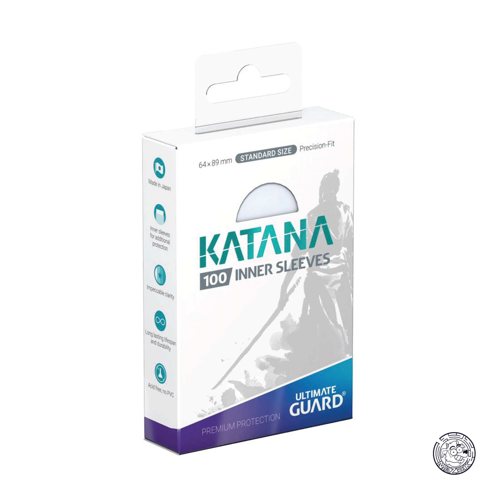 Ultimate Guard - 60 Sleeves Katana: Japanese Size 62x89 mm (Transparent)