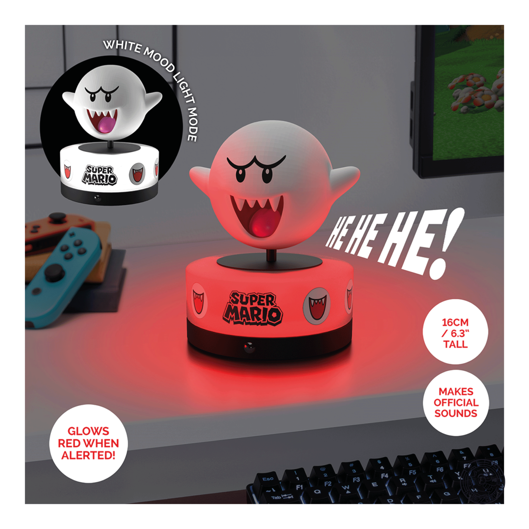 Lampada - SUPER MARIO - Boo - Icon Lamp 4,3inch - 11cm