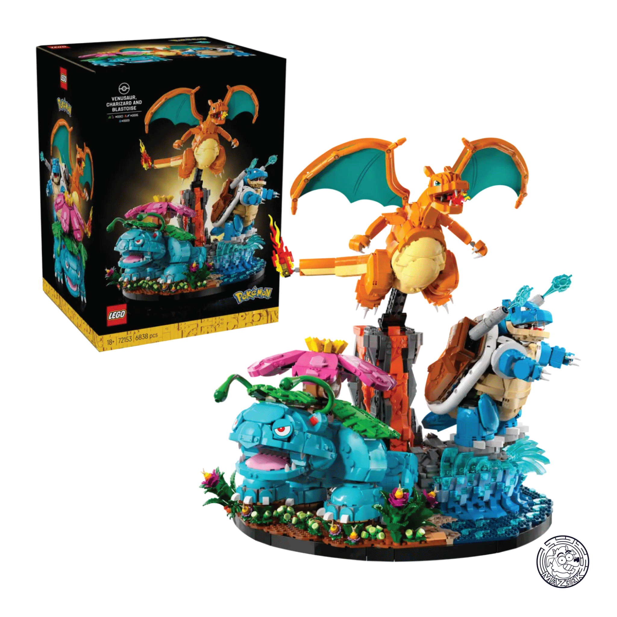 Figure! Lego - POKEMON: Venusaur, Charizard e Blastoise