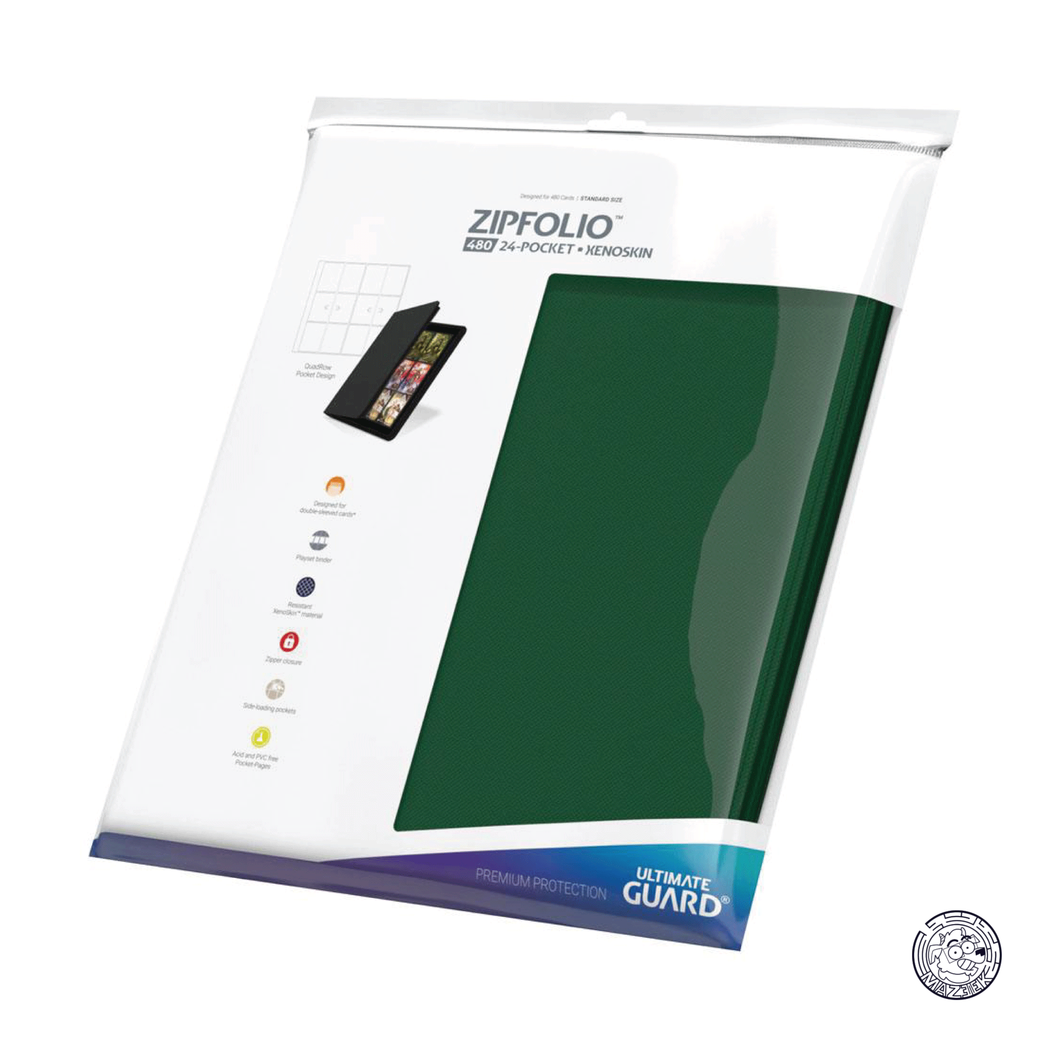 Ultimate Guard - Zipfolio 480 - 24-Pocket XenoSkin Quadrow (Green)