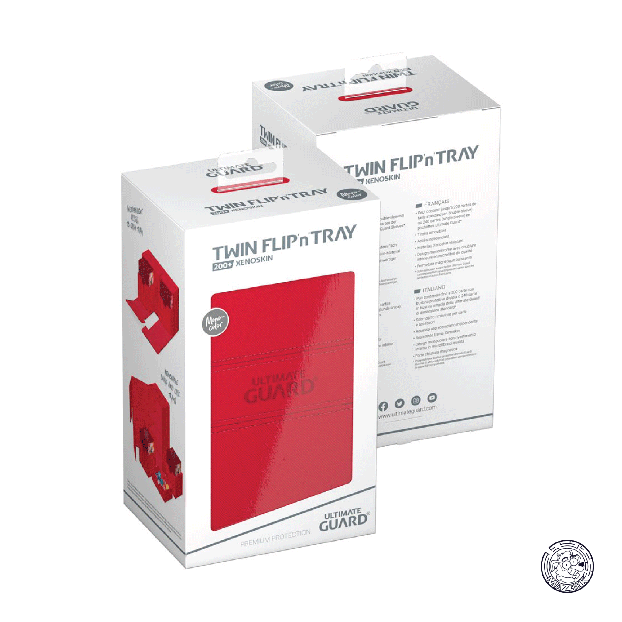 Ultimate Guard - Twin Flip`n`Tray 200+ XenoSkin Monocolor (Red)