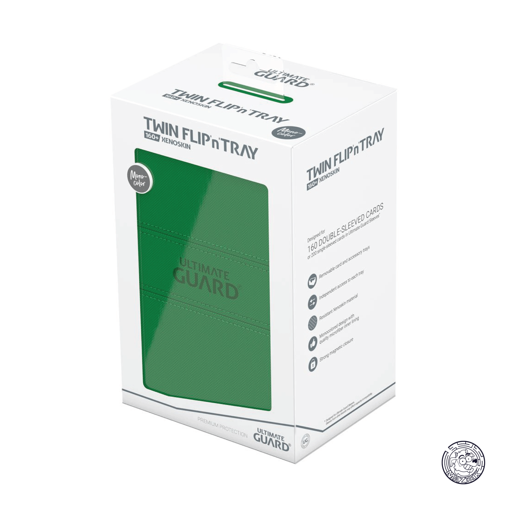 Ultimate Guard - Twin Flip`n`Tray 160+ XenoSkin Monocolor (Green)
