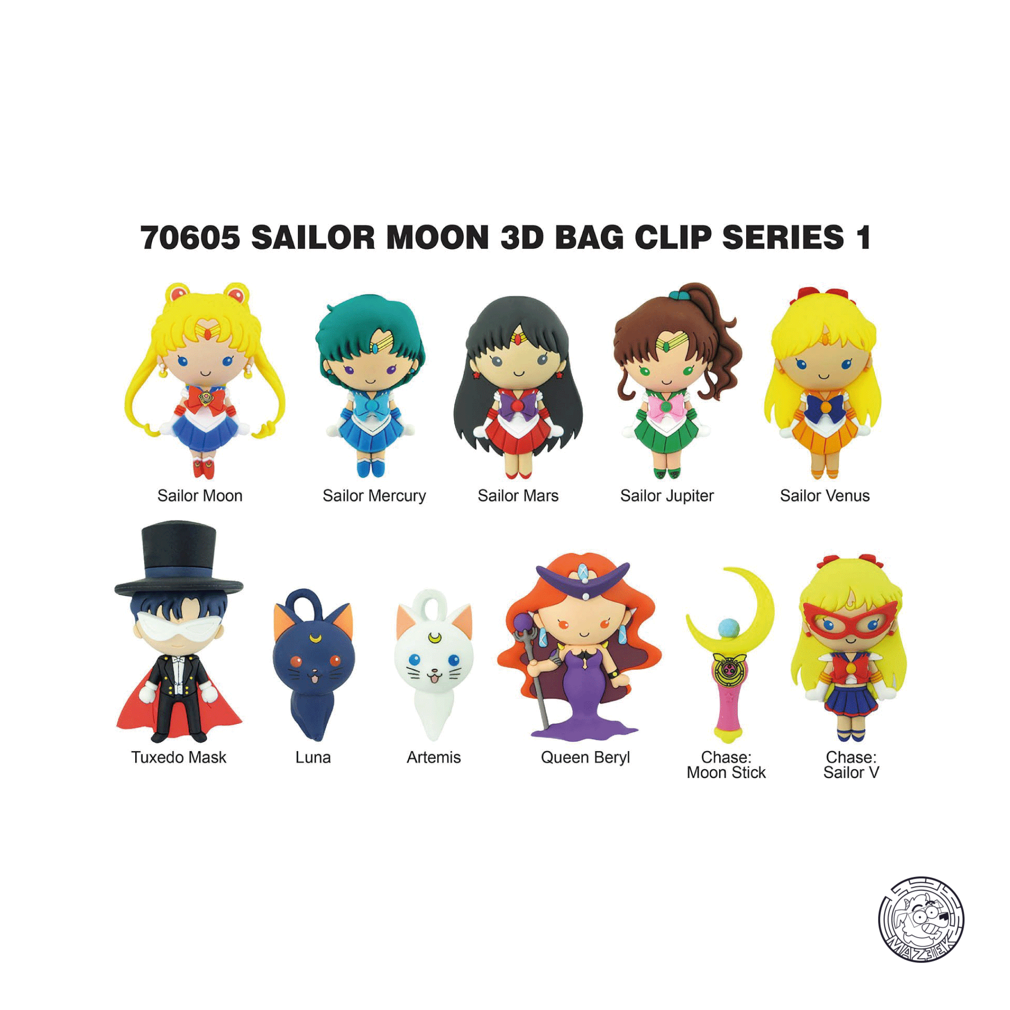 Figure! SAILOR MOON - Series 1 - 3D Foam Bag Clip (random)