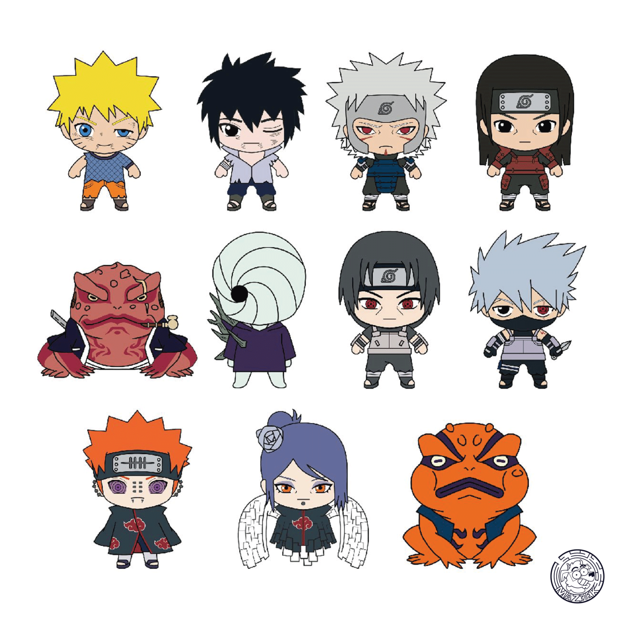 Figure! NARUTO SHIPPUDEN - Series 5 - 3D Foam Bag Clip (random)