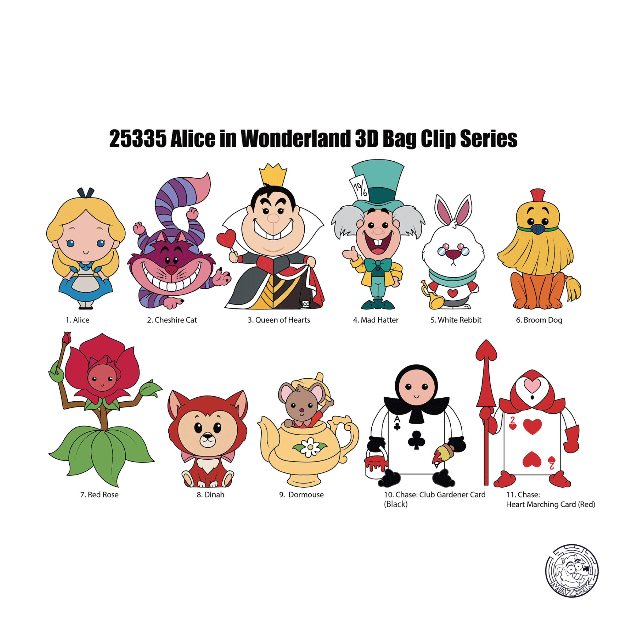 Figure! ALICE IN WONDERLAND - Series 2 - 3D Foam Bag Clip