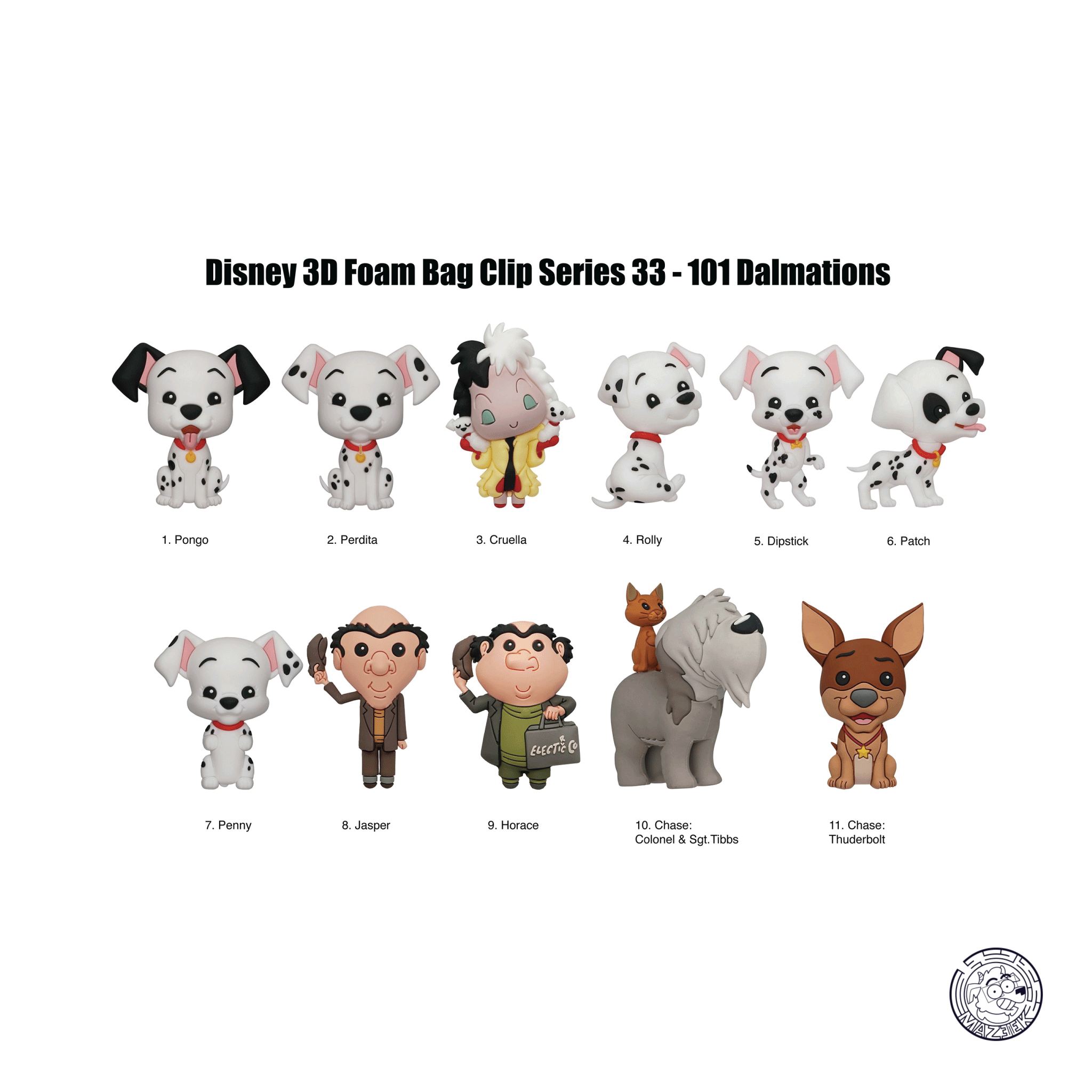 Figure! 101 DALMATIANS - Series 33 - 3D Foam Bag Clip (random)