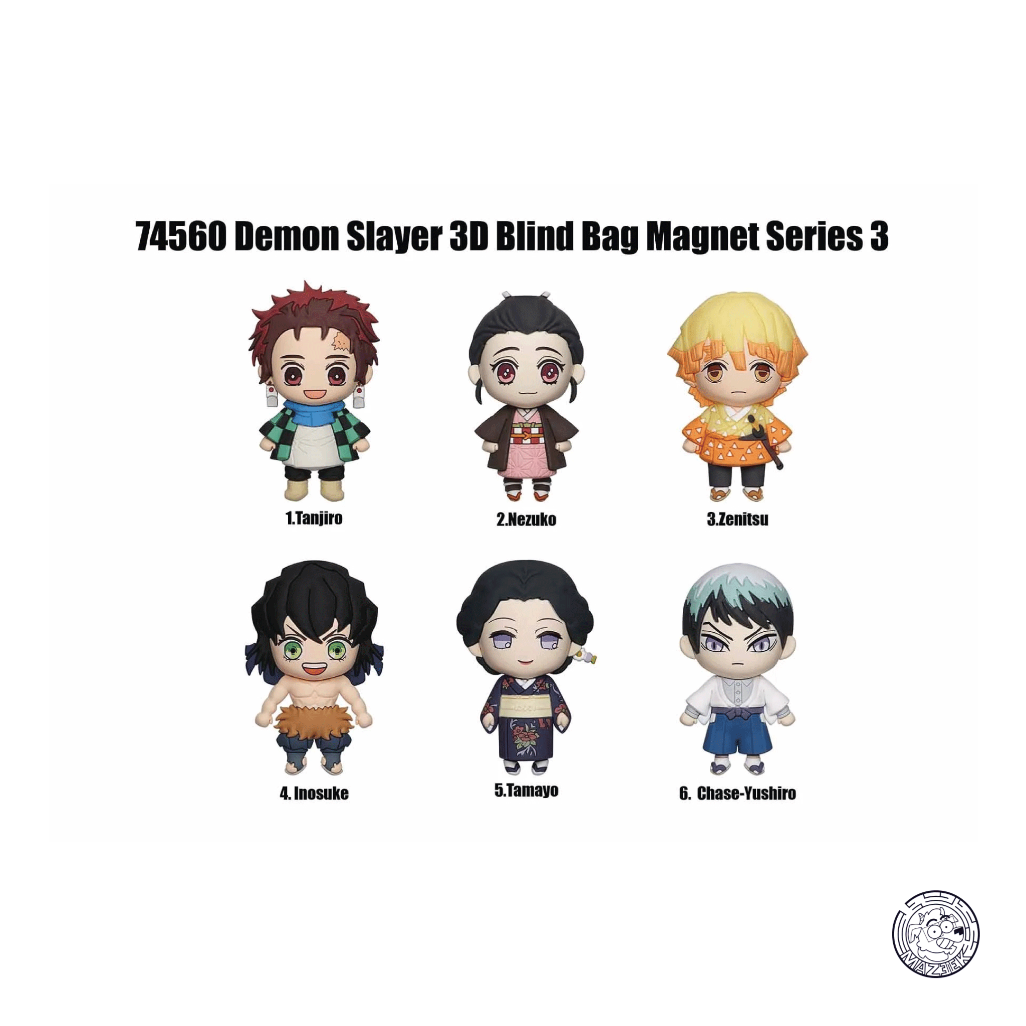 Figure! DEMON SLAYER -Serie 3 - 3D Foam Magnets in blind bags (random)