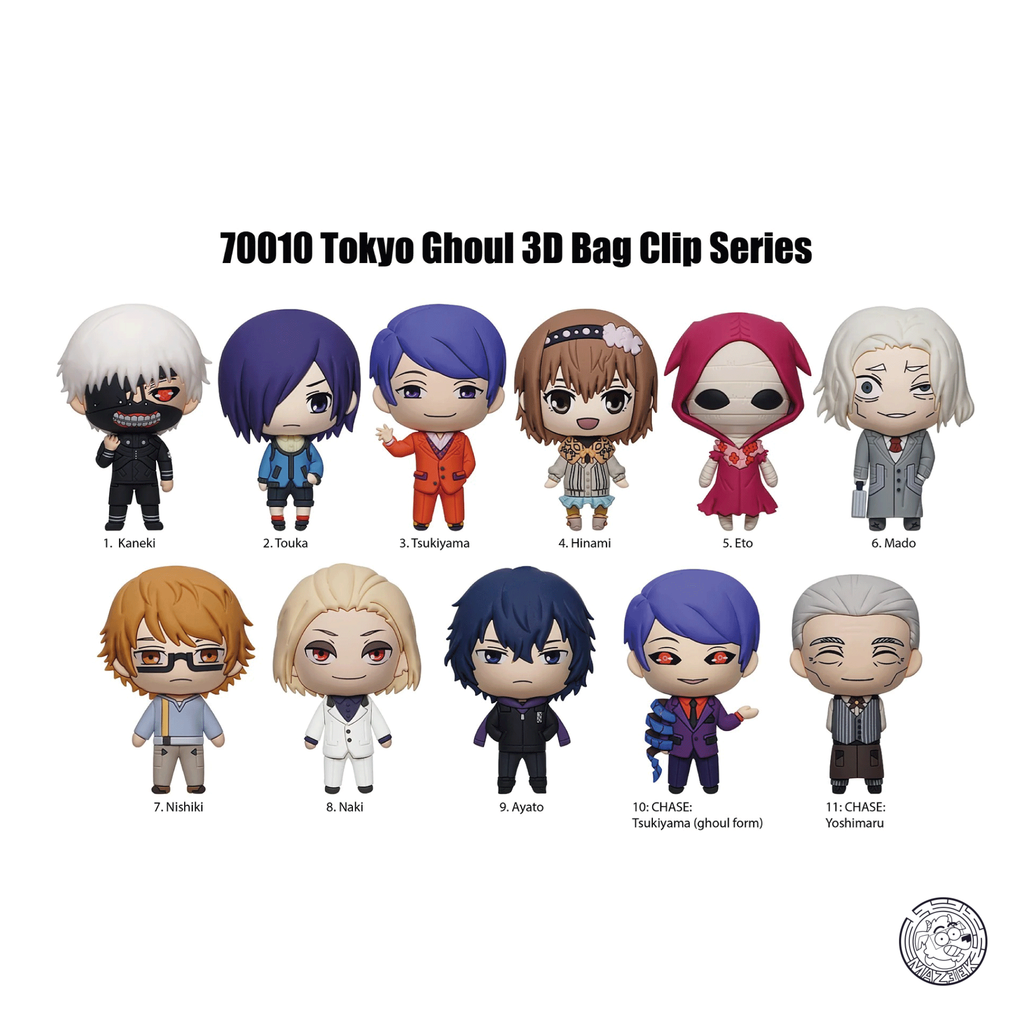 Figure! TOKYO GHOUL - 3D Foam Bag Clip (random)