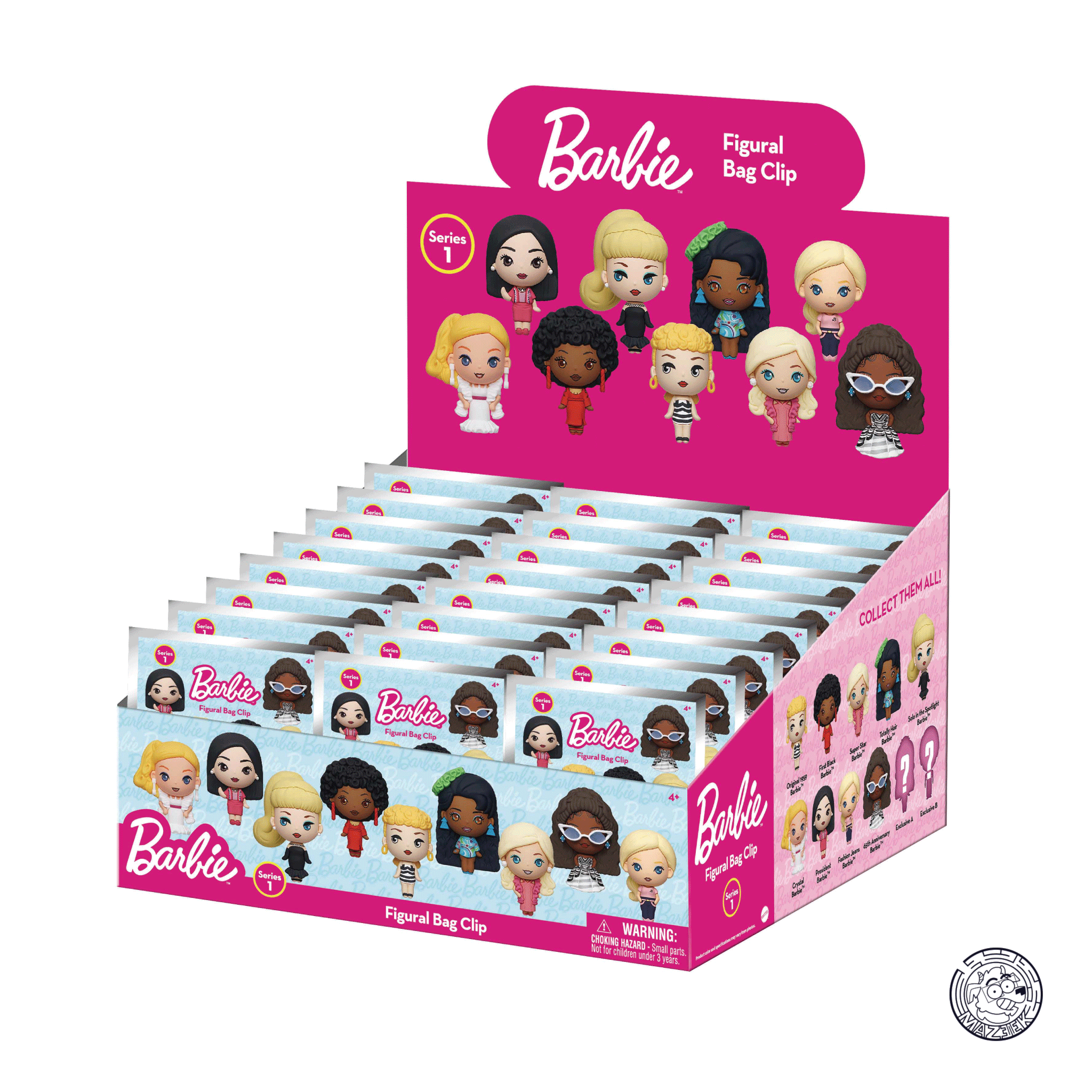 Figure! BARBIE - Series 1 - 3D Foam Bag Clip (random)