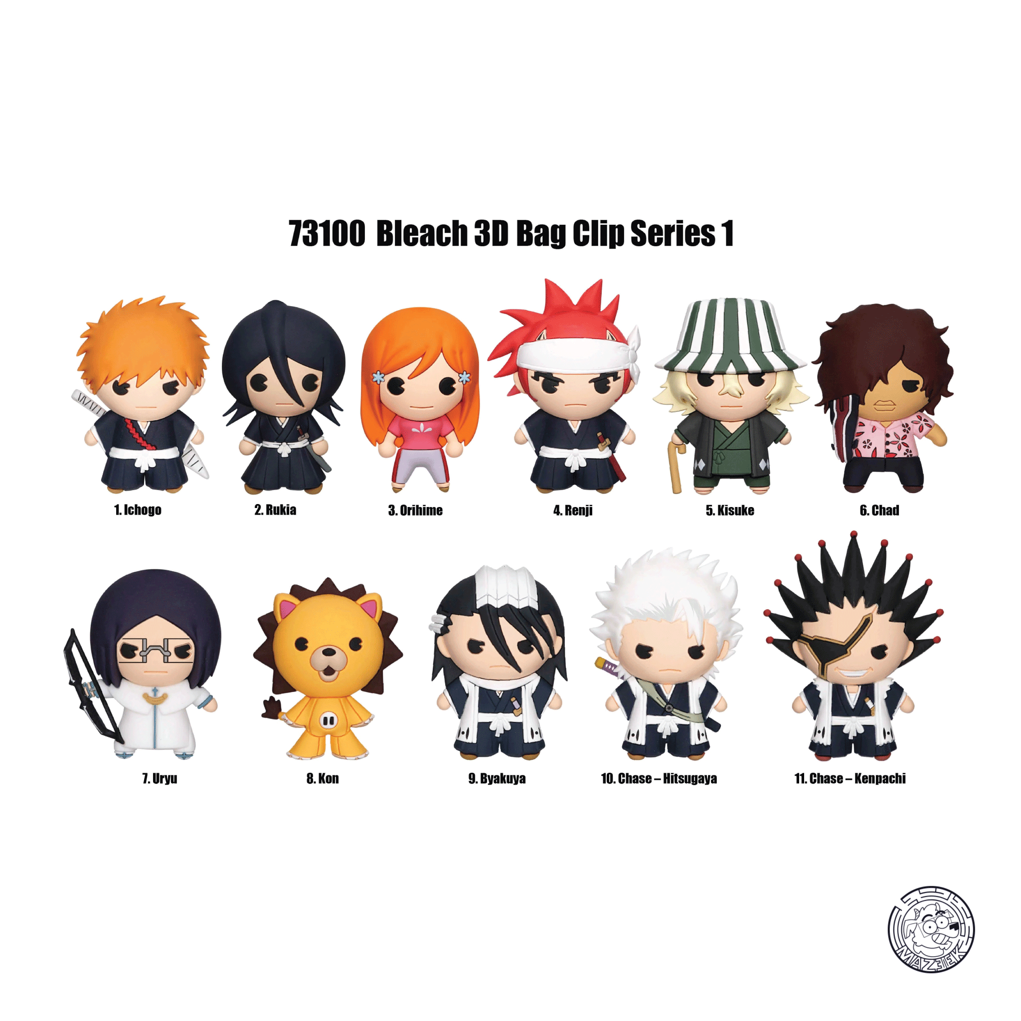 Figure! BLEACH - Series 1 - 3D Foam Bag Clip (random)
