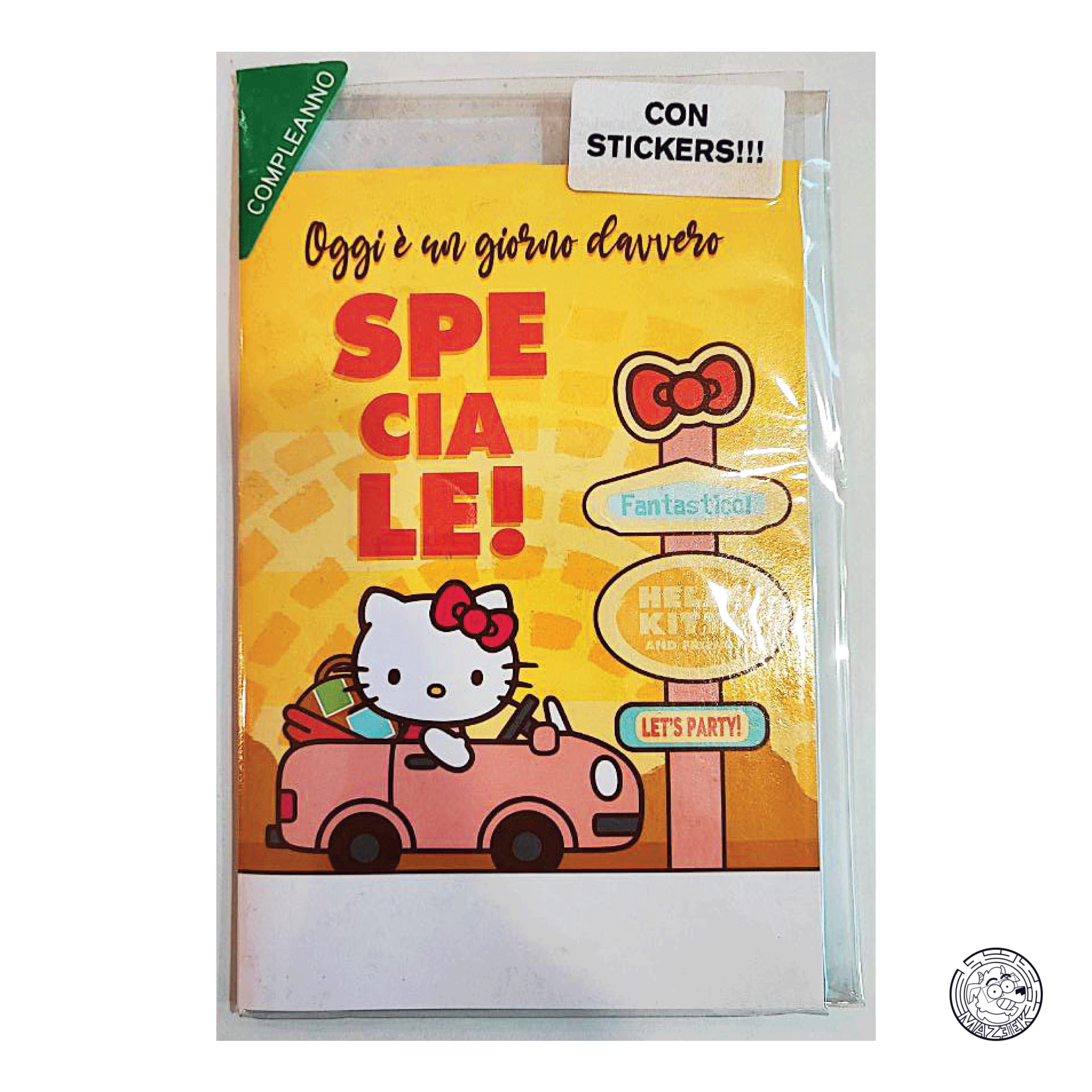 Gift Card with Stickers - Hello Kitty: Today is a truly special day
