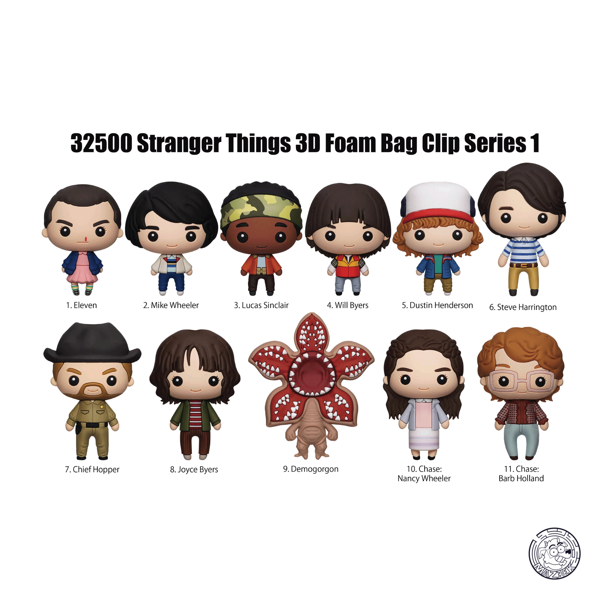 Figure! STRANGER THINGS - Series 1 - 3D Foam Bag Clip (random)