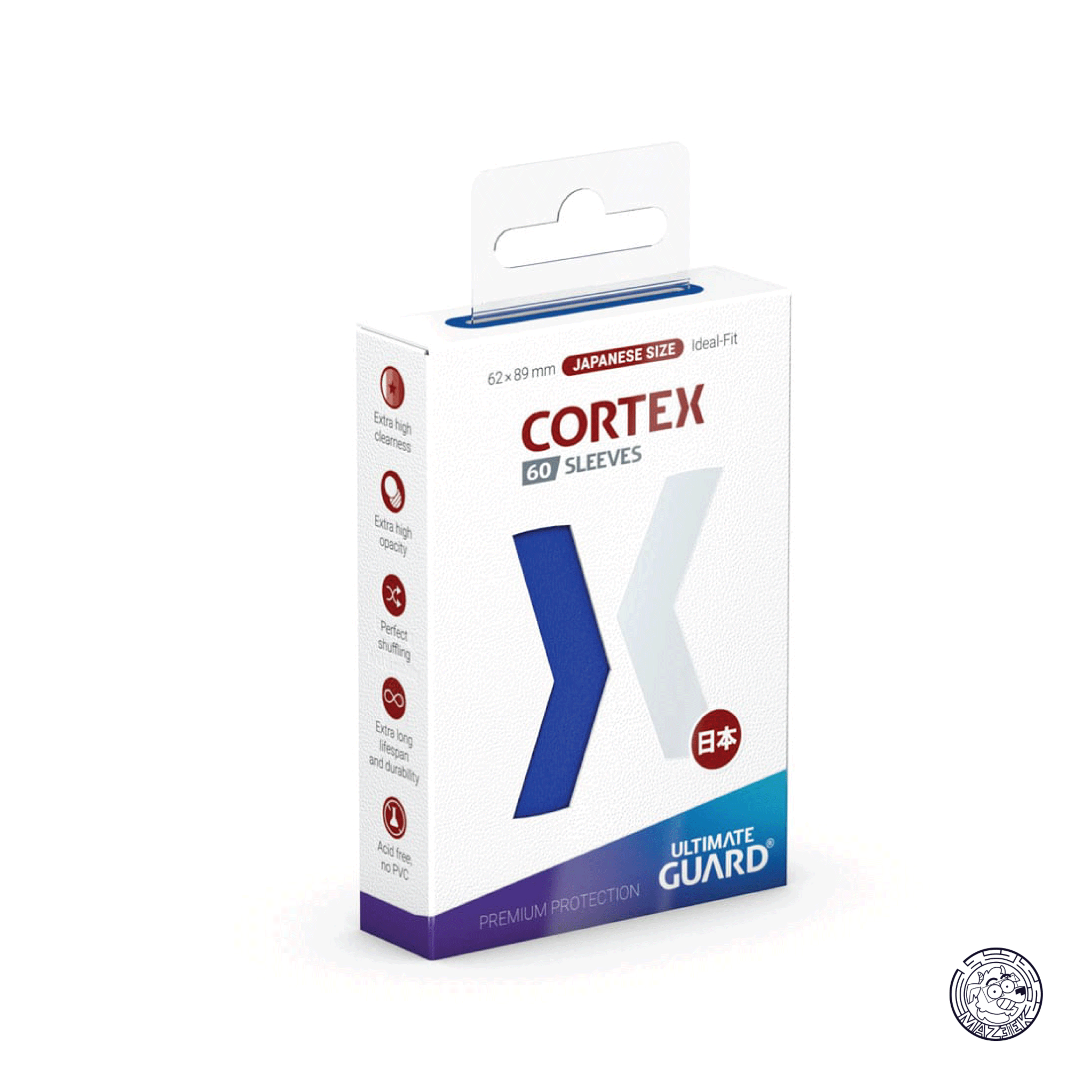 Ultimate Guard - 60 Sleeves Cortex: Japanese Size 62x89 mm (Blue)