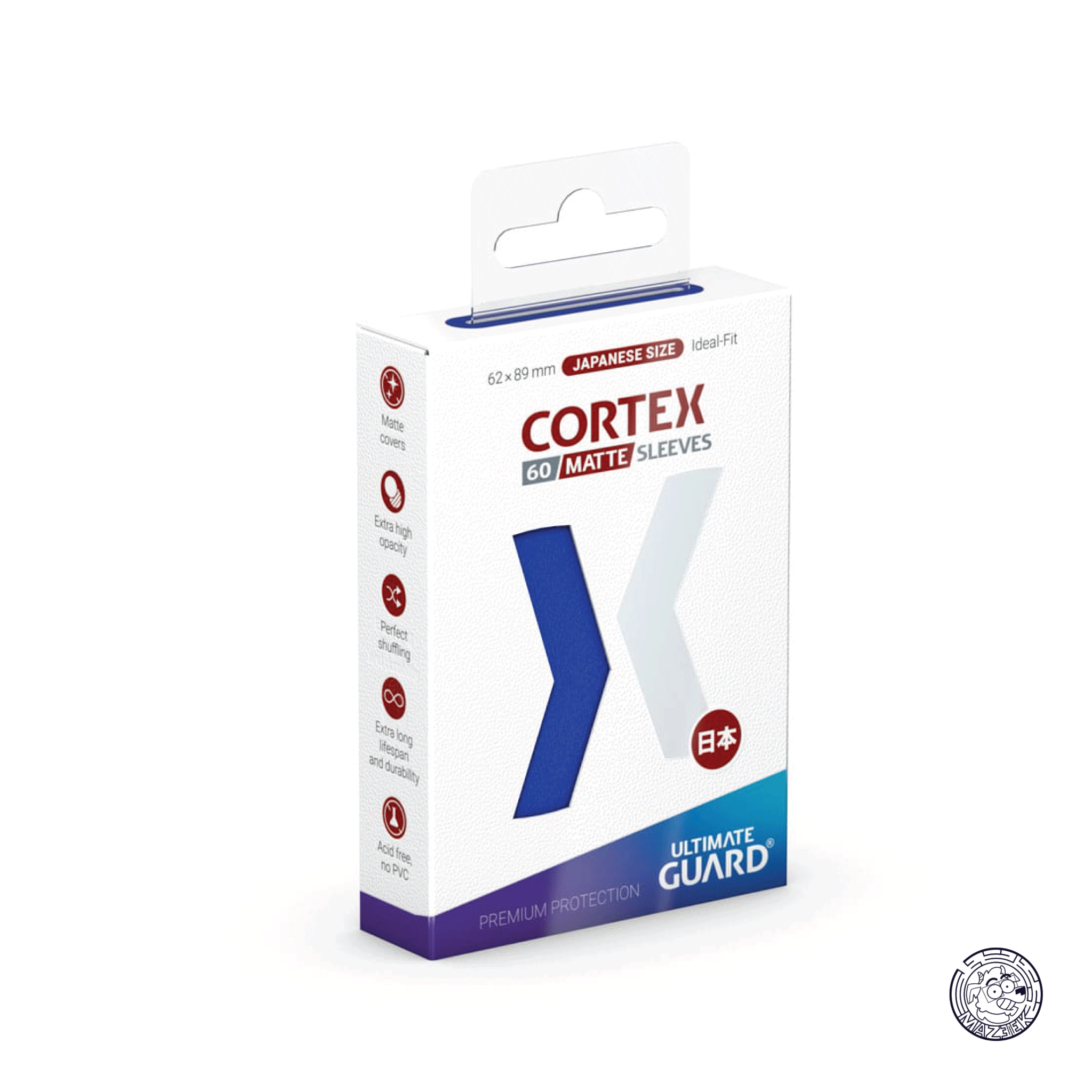 Ultimate Guard - 60 Sleeves Cortex Matte: Japanese Size 62x89 mm (Blue)
