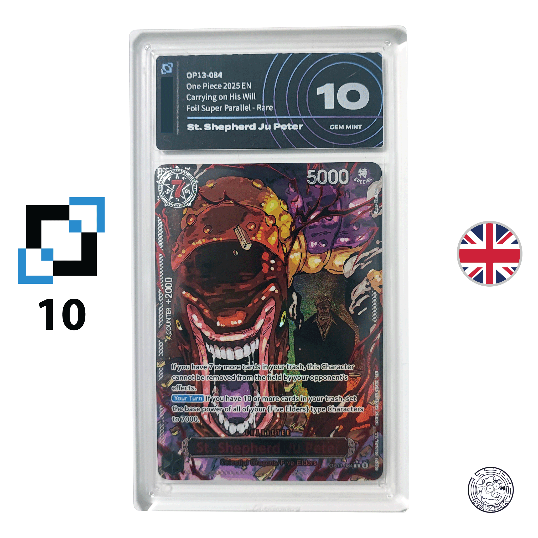 One Piece! Gradata Ai Grading - St. Shepherd Ju Peter OP13-084 ALT - GOD PACK (10) ENG