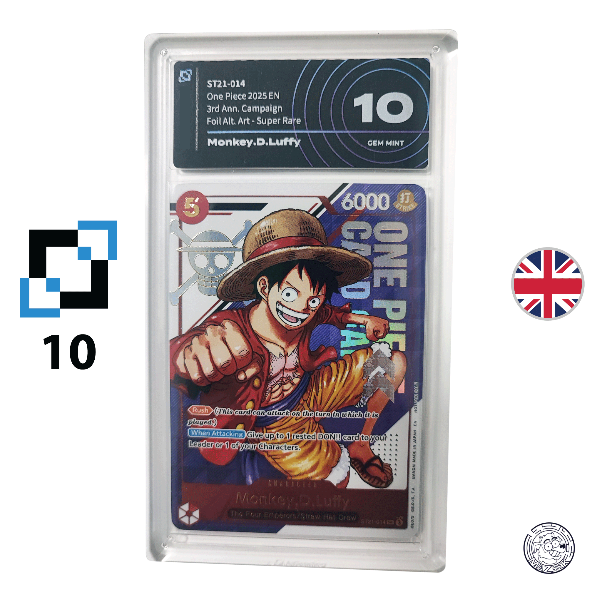 One Piece! Gradata Ai Grading - Monkey.D.Luffy ST21-014 - Seriale (10) ENG