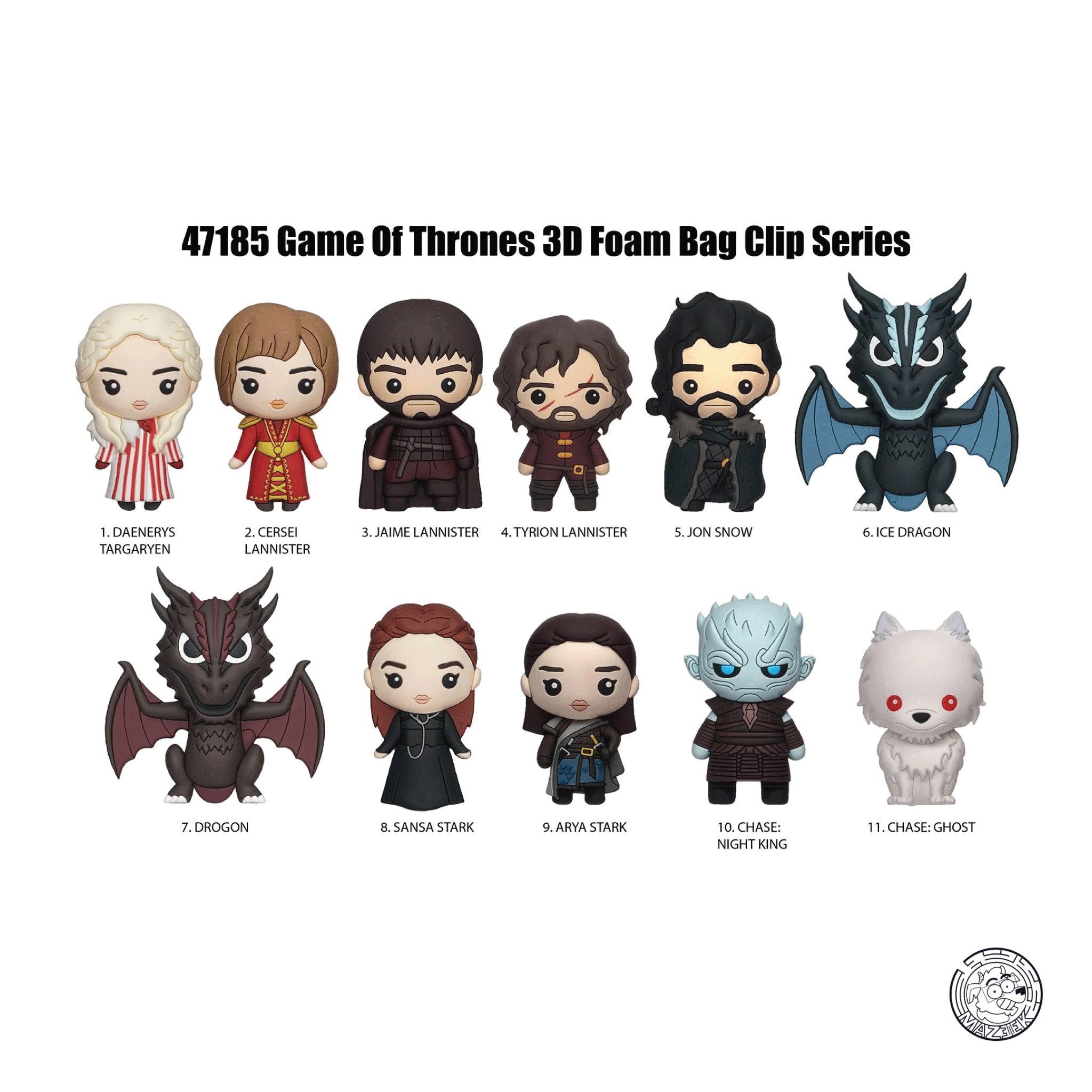 Figure! GAME OF THRONES - Series 1 - 3D Foam Bag Clip (random)