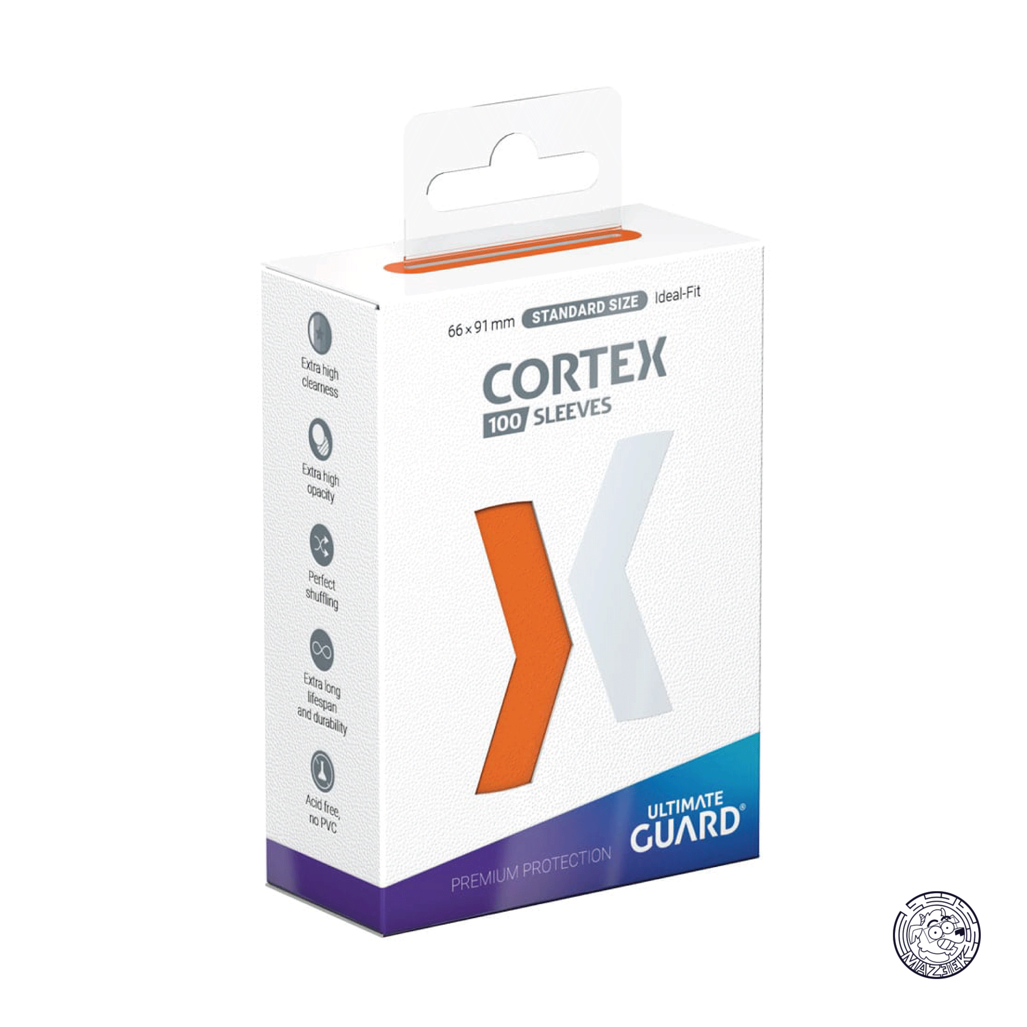 Ultimate Guard - 100 Sleeves Cortex: Standard Size 66x91 mm (Orange)