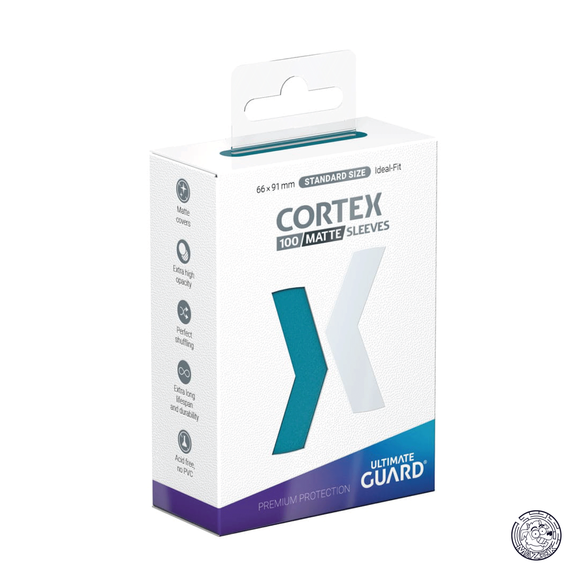 Ultimate Guard - 100 Sleeves Cortex Matte: Standard Size 66x91 mm (Petrol)