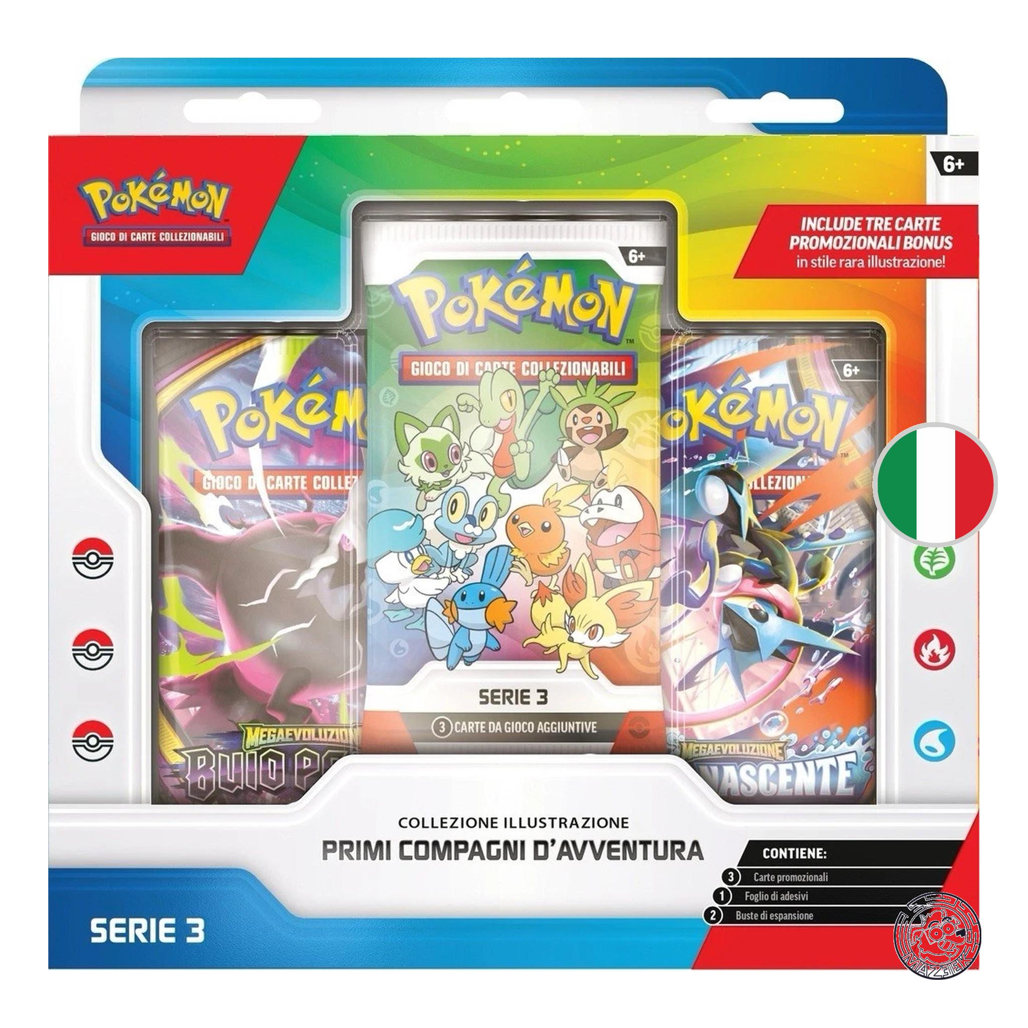 Pokemon! Collezione Illustrazione Primi Compagni d'Avventura 3 ITA