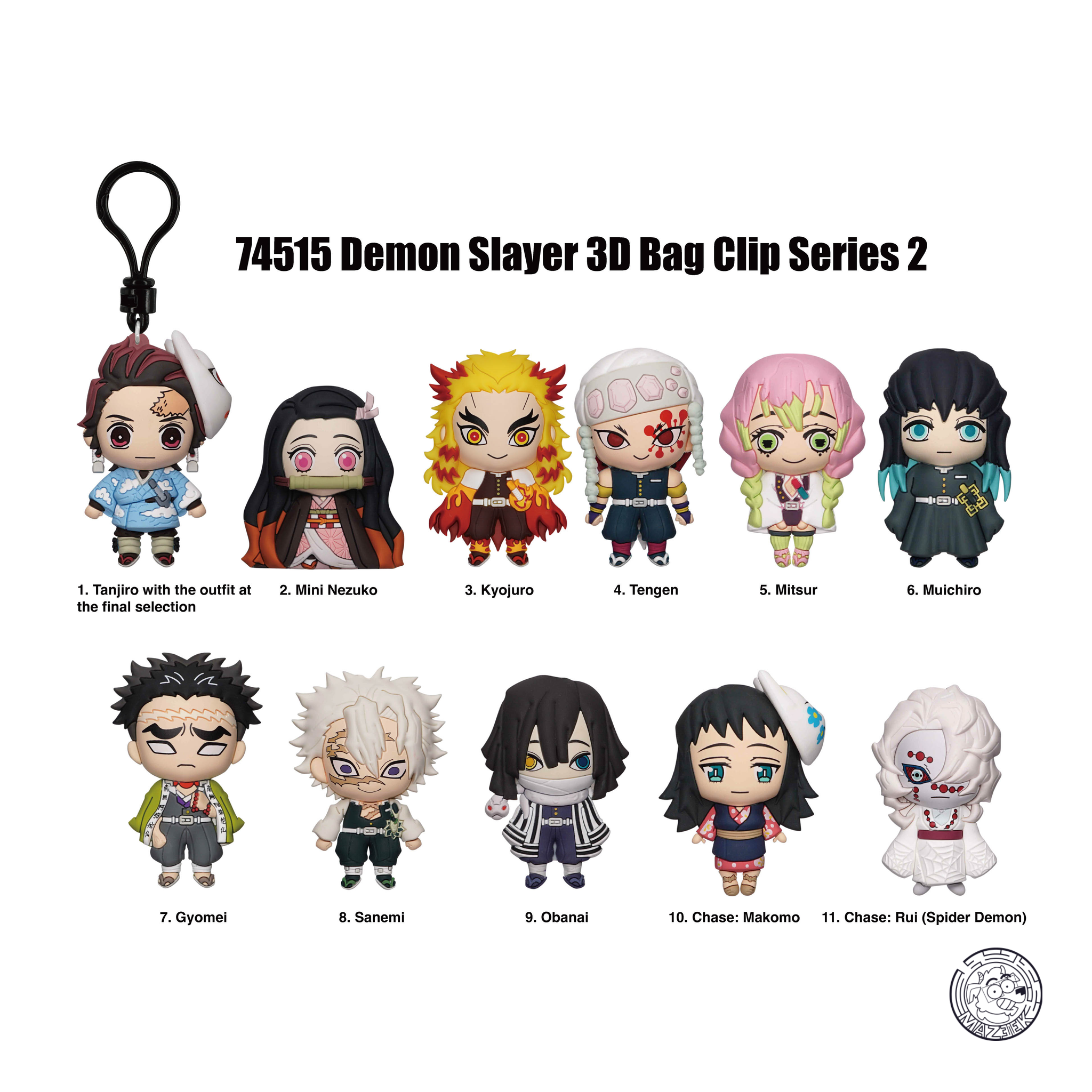 3D Foam Bag Clip - Demon Slayer - Series 2 (1 pz. random)