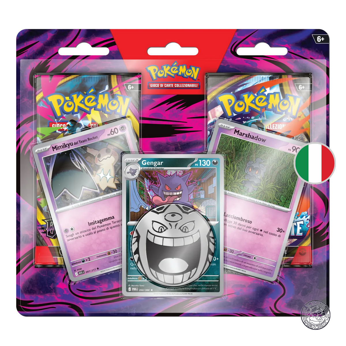 Pokemon! Blister 2 Buste - Gengar, Marshadow e Mimikyu ITA