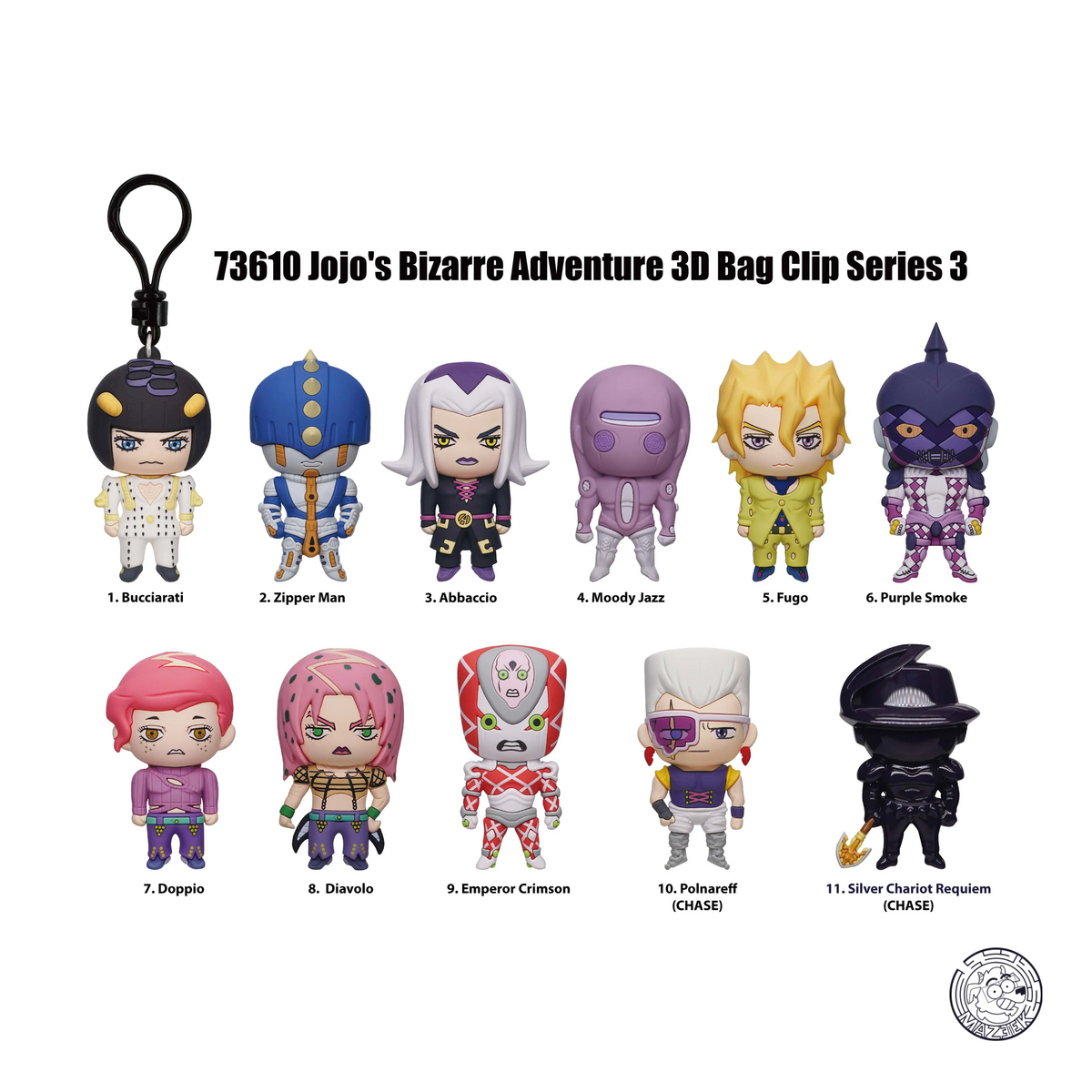 3D Foam Bag Clip - JoJo's Bizarre Adventure - Series 2 (1 pz. random)