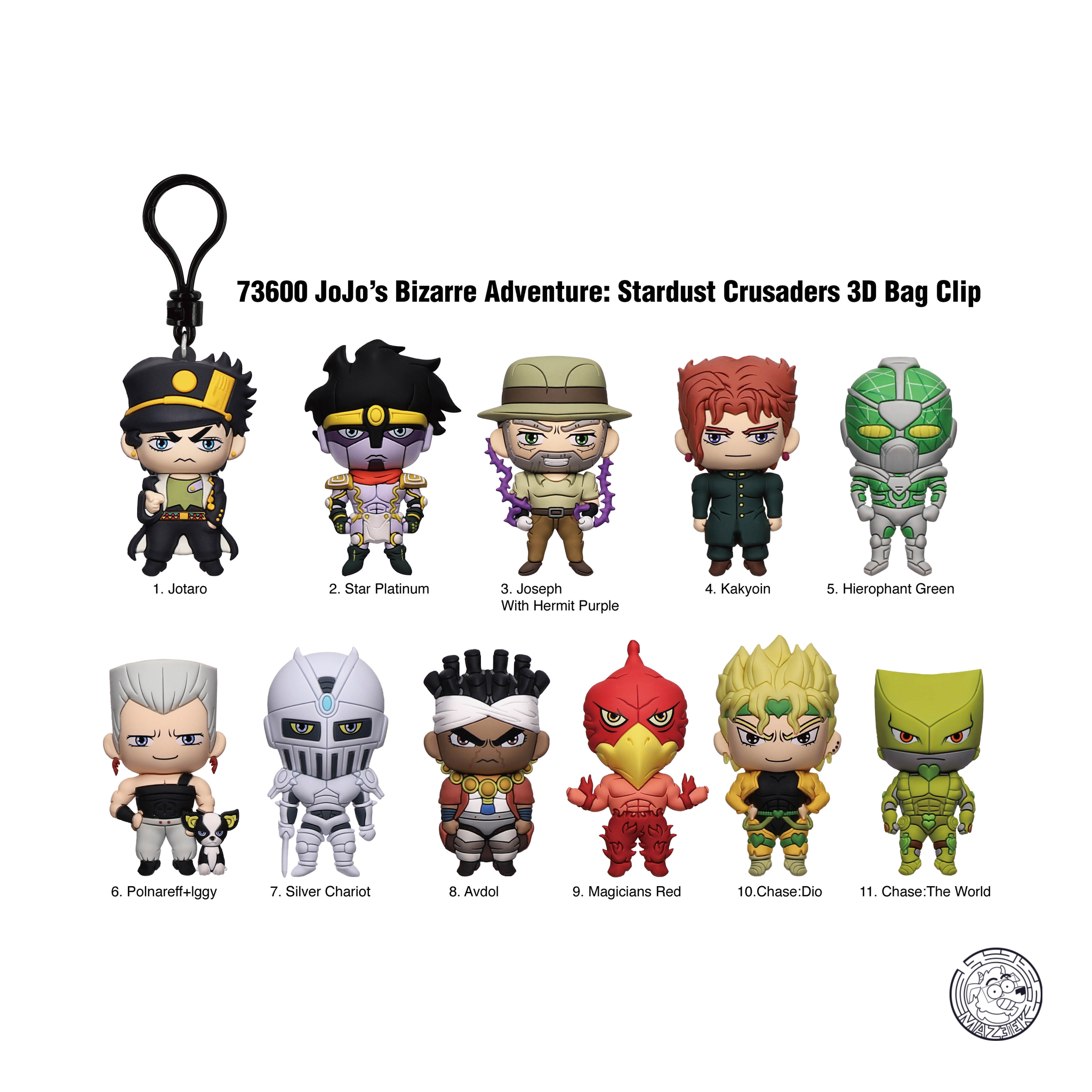 3D Foam Bag Clip - JoJo's Bizarre Adventure - Series 1 (1 pz. random)