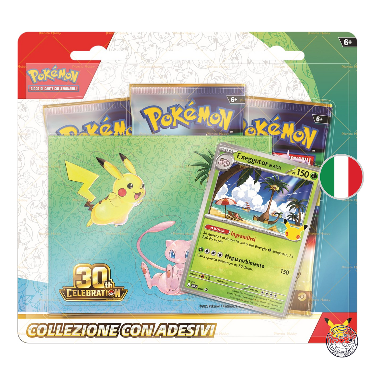 Pokemon! 30° Anniversario - Collezione con Sticker: Alolan Exeggutor ITA