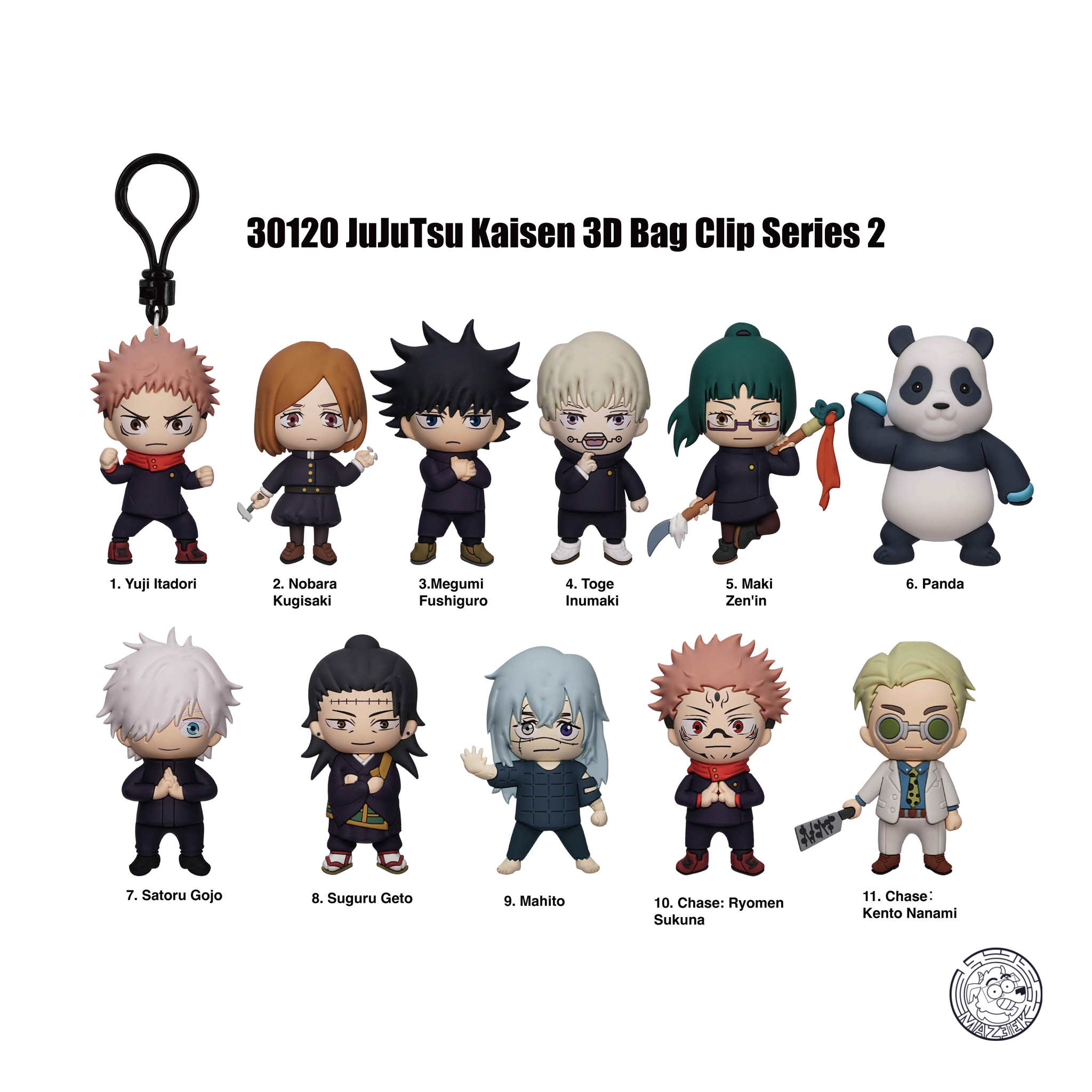 Bag Clip 3D Foam - Series 2 - Jujutsu Kaisen (1 pz. random)
