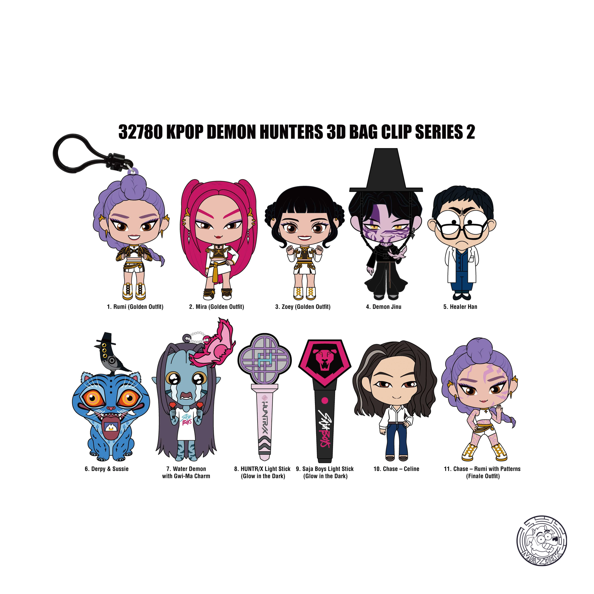 3D Foam Bag Clip - K-POP Demon Hunters - Series 2 (1 pz. random)