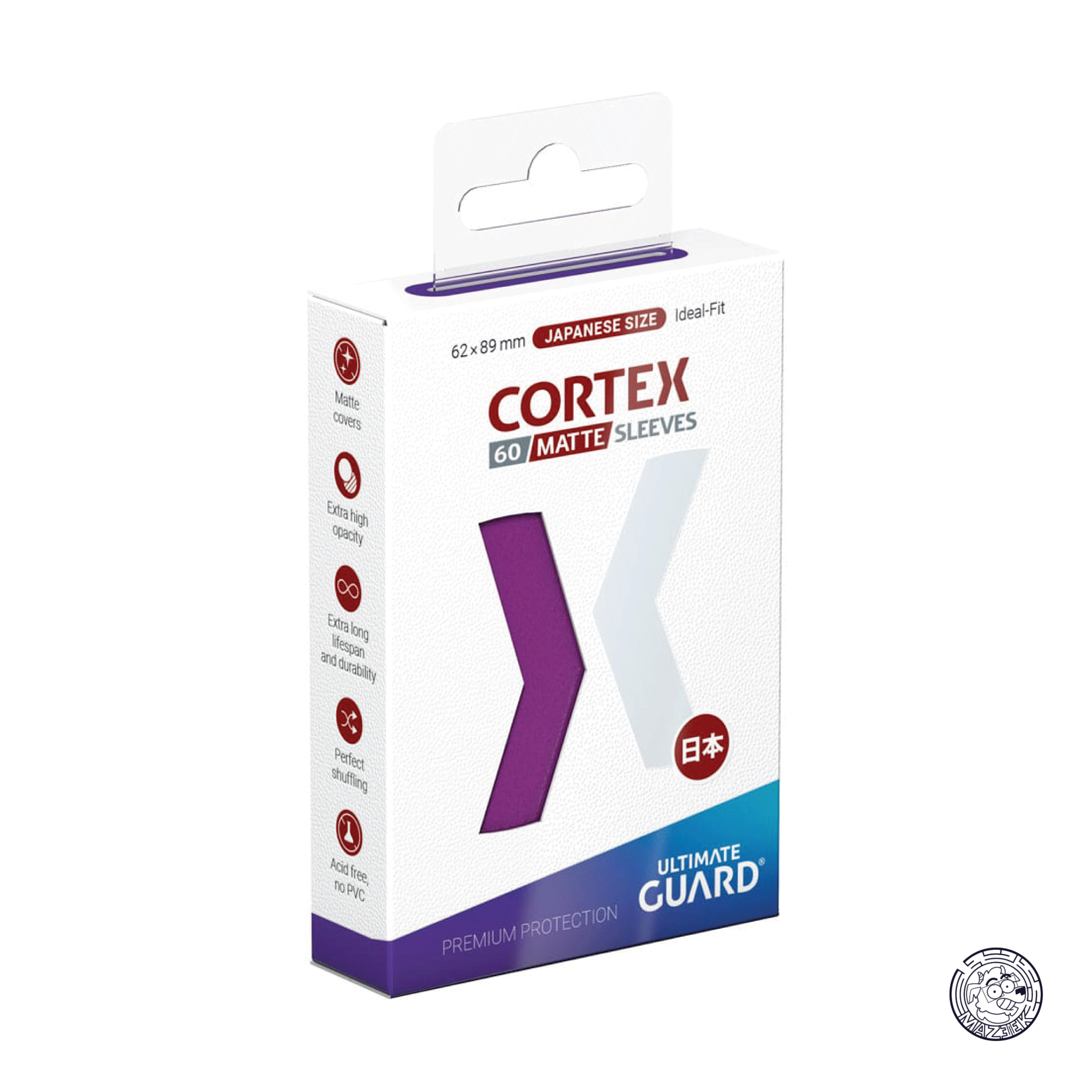 Ultimate Guard - 60 Sleeves Cortex Matte: Japanese Size 62x89 mm (Purple)