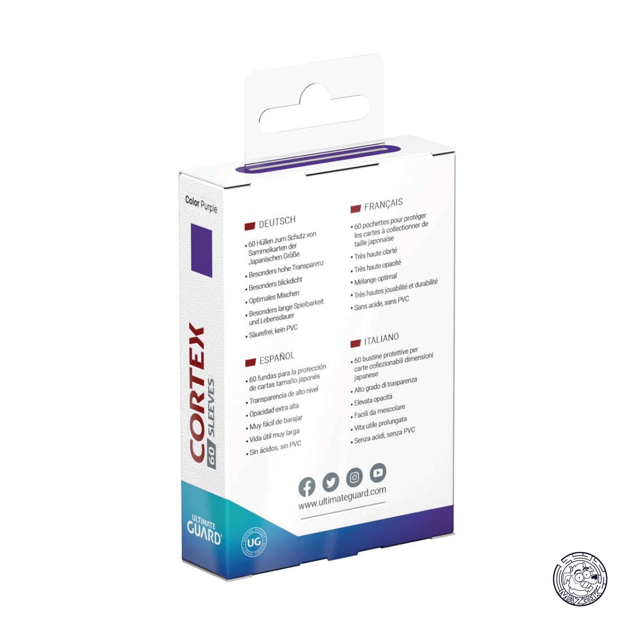Ultimate Guard - 60 Sleeves Cortex: Japanese Size 62x89 mm (Purple)