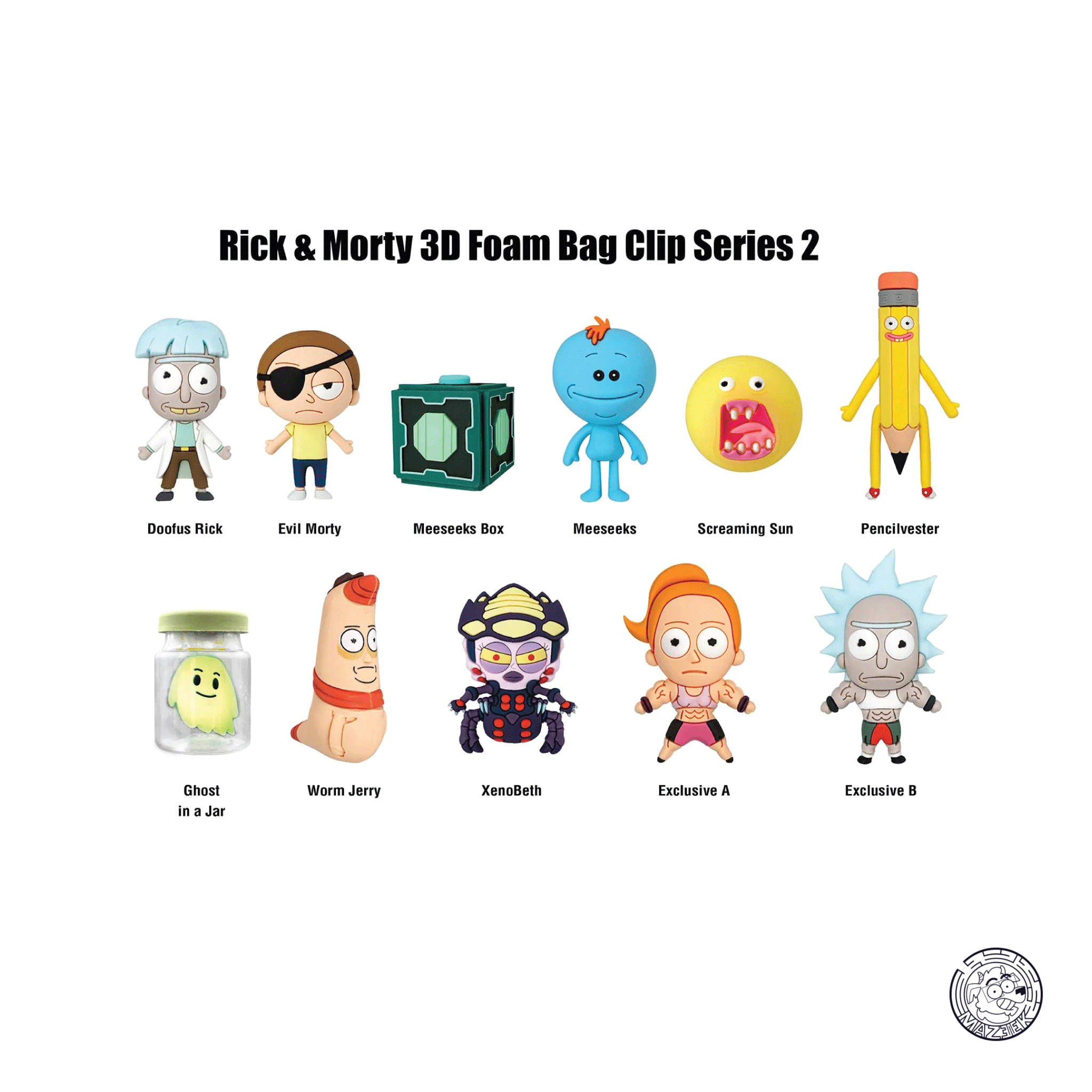 Figure! RICK & MORTY - Series 2 - 3D Foam Bag Clip (random)