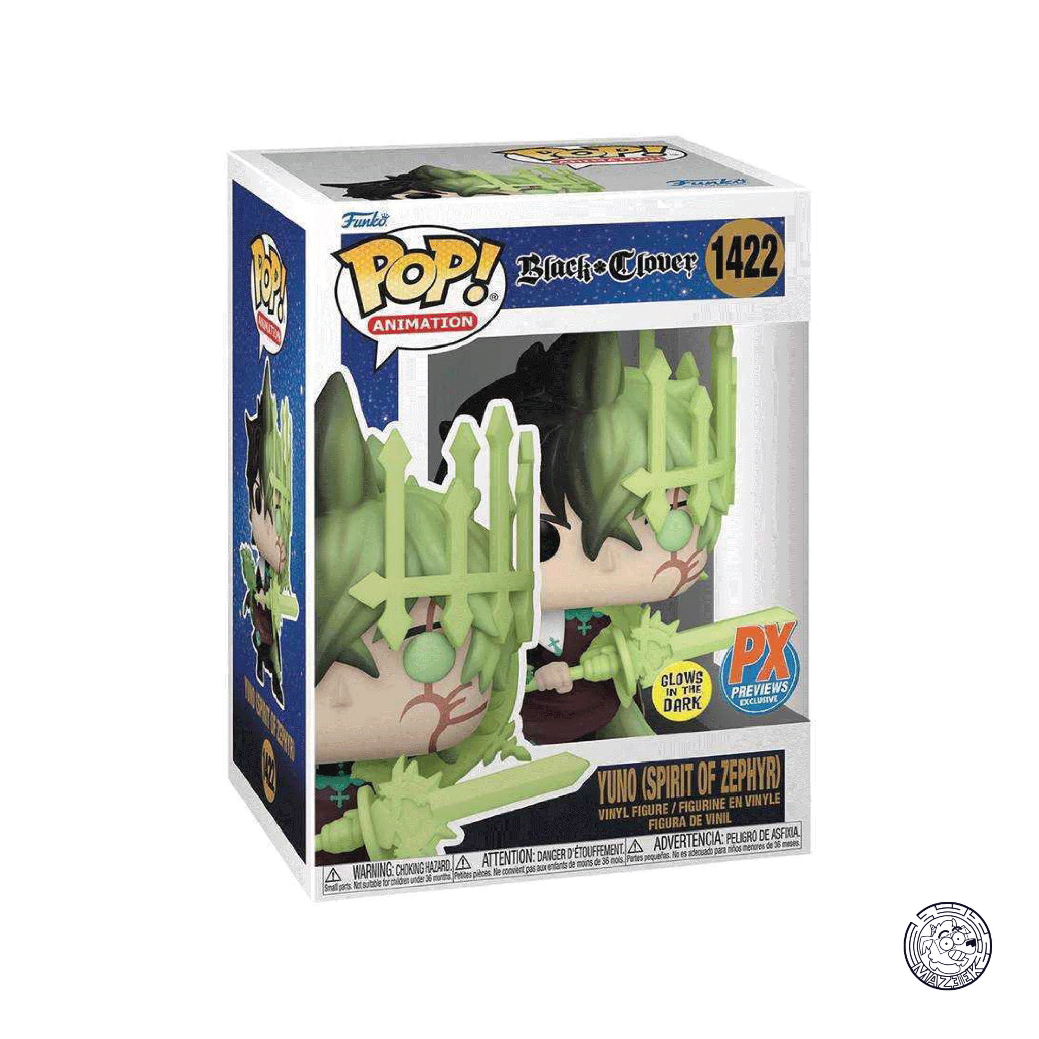 Funko POP! Black Clover: Yuno (Spirit of Zephyr) (GITD) 1422