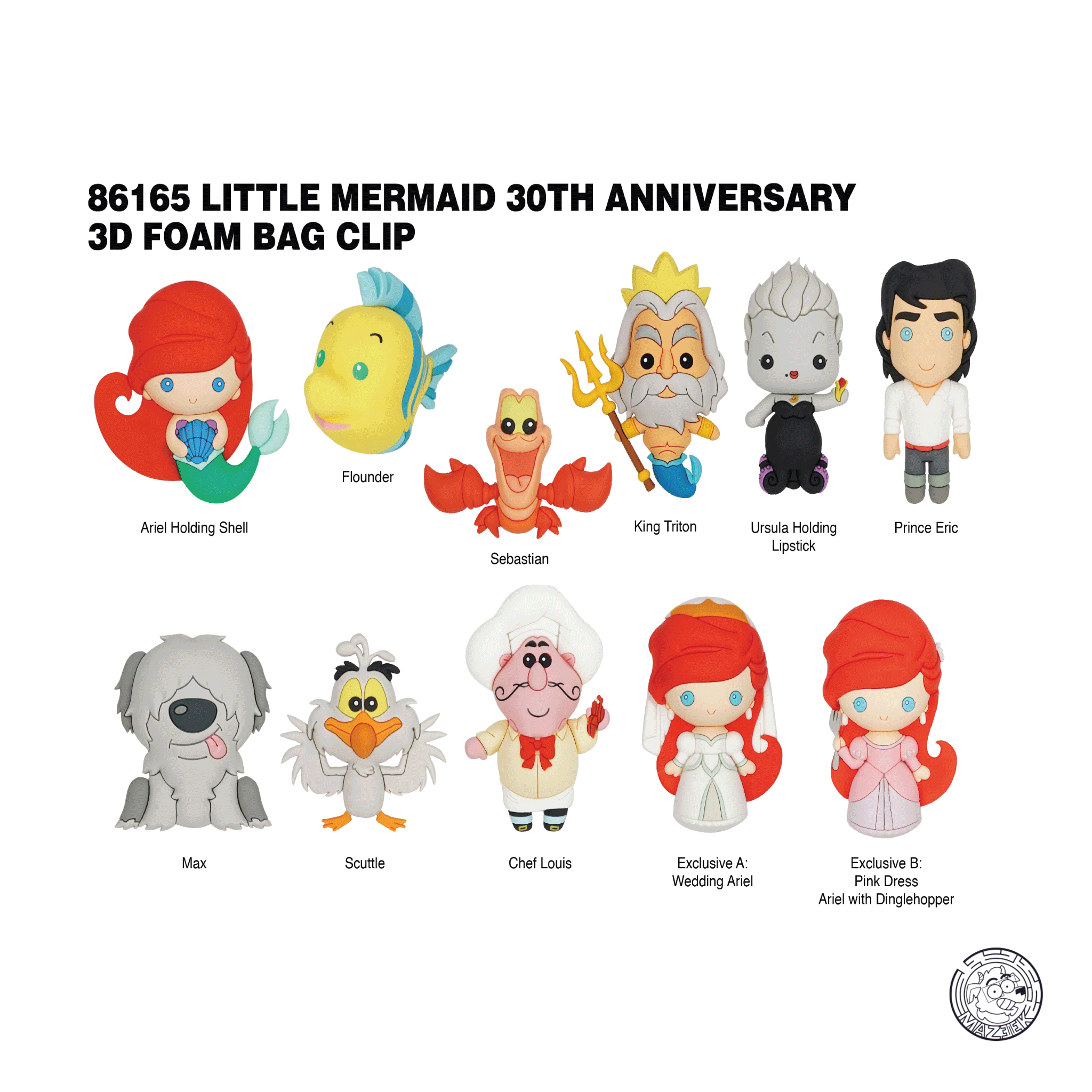 Figure! Little Mermaid - 3D Foam Bag Clip (random)