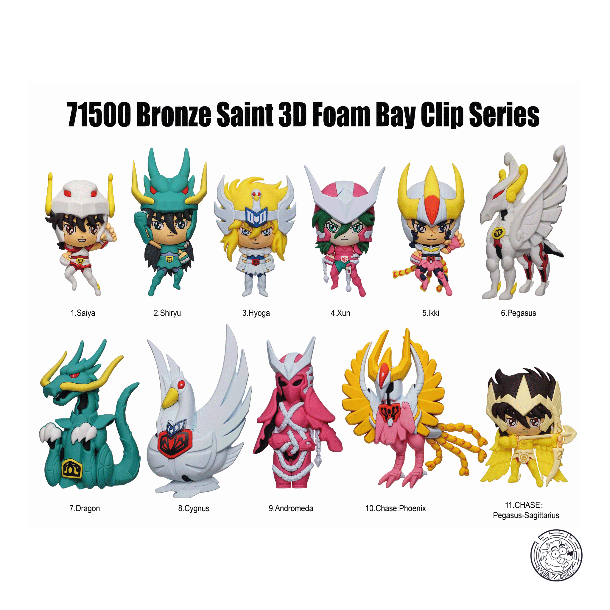 3D Foam Bag Clip - Saint Seiya - Series 1 (1 pz. random)