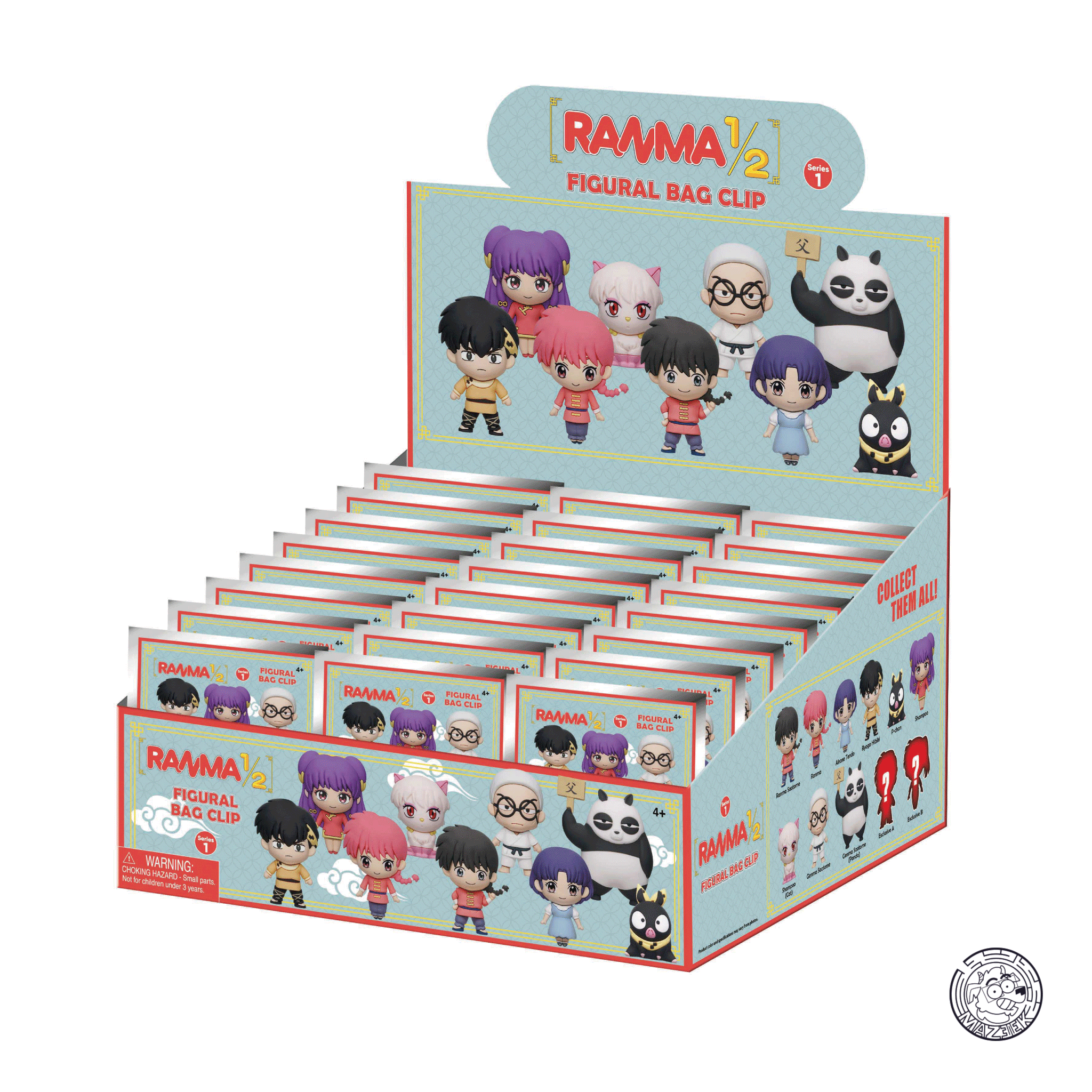 Figure! Ranma 1/2 - 3D Foam Bag Clip (random)