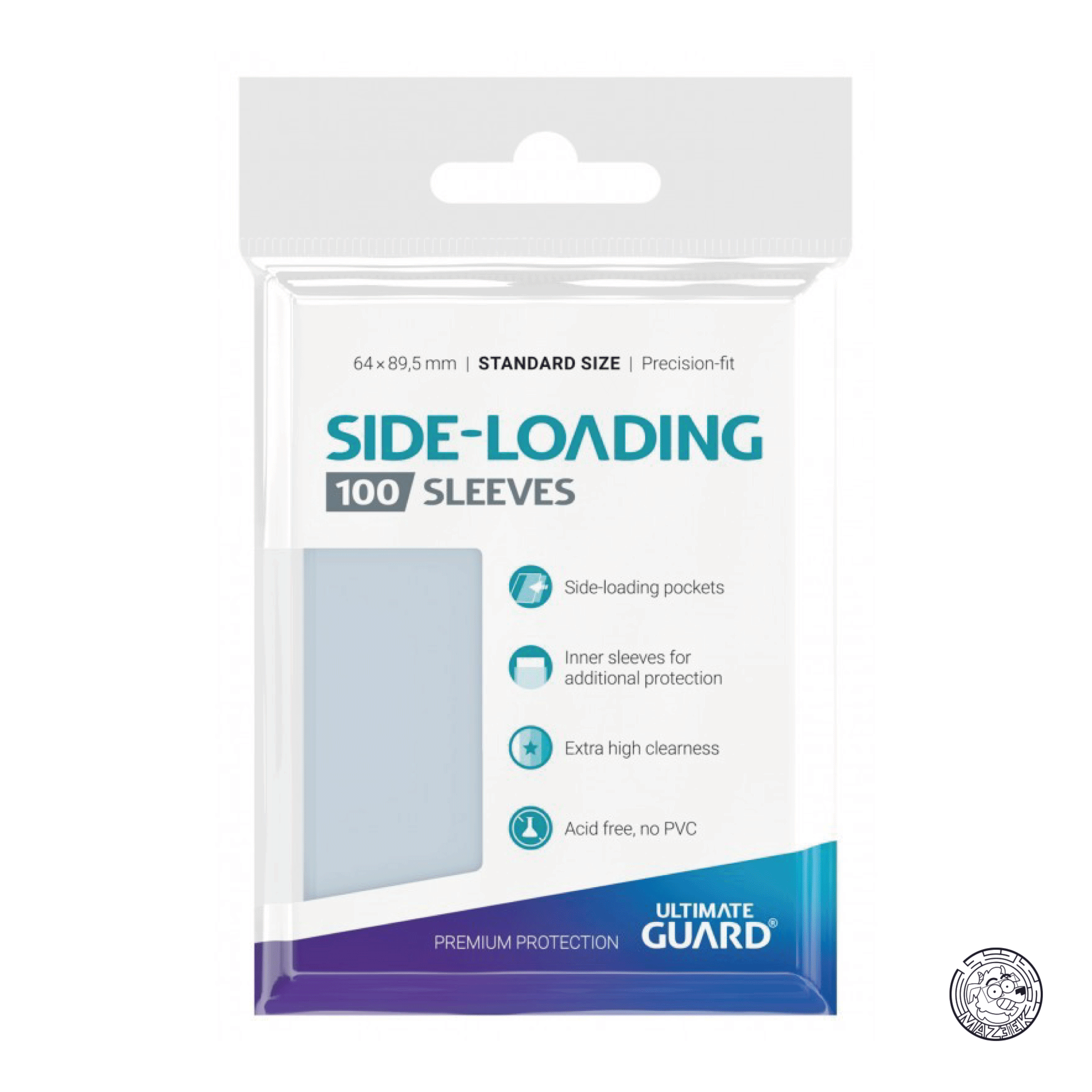 Ultimate Guard - Precise-Fit Sleeves: Standard Size Side-Loading 64x89 mm (Transparent)