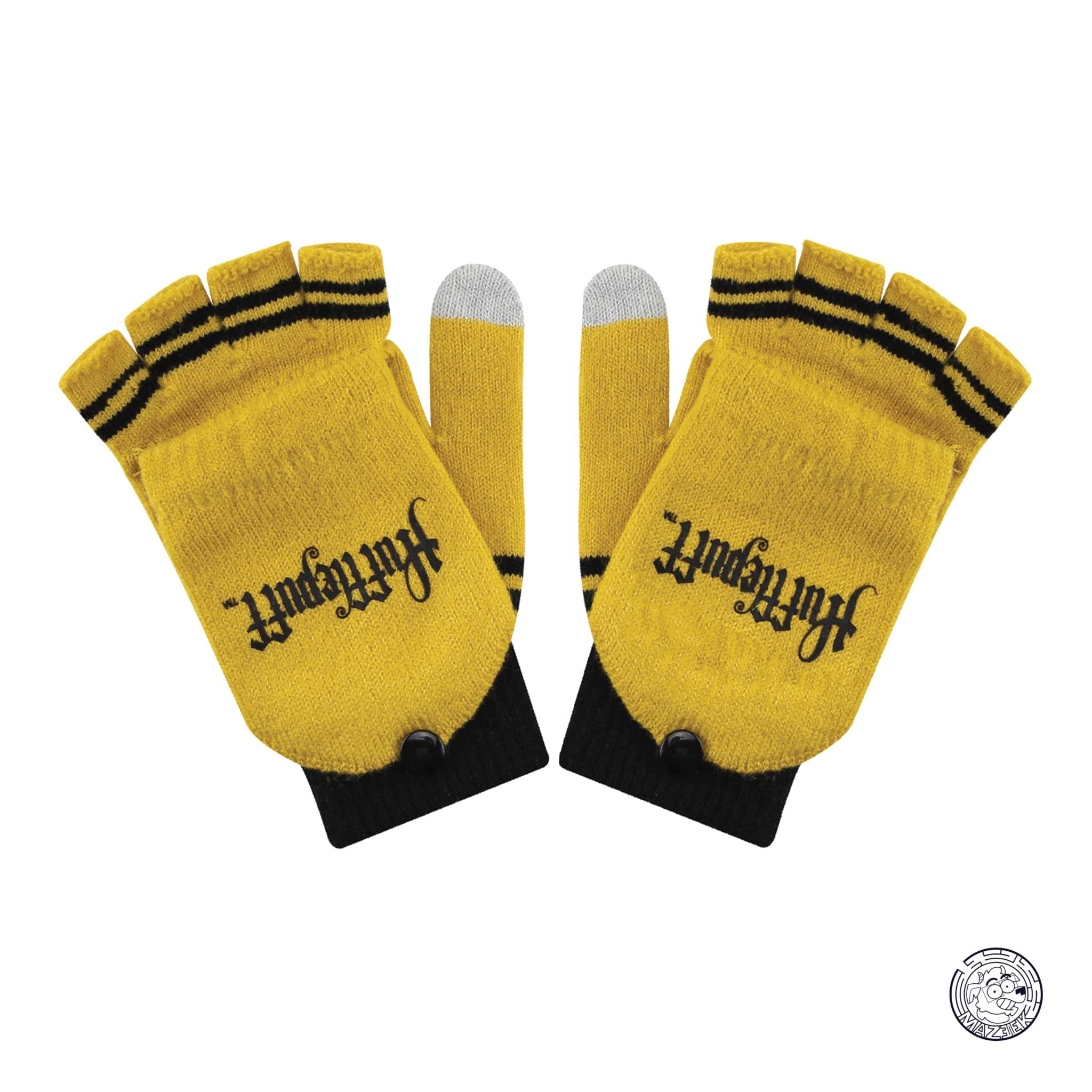Harry Potter: Hufflepuff Fingerless Gloves with Hood