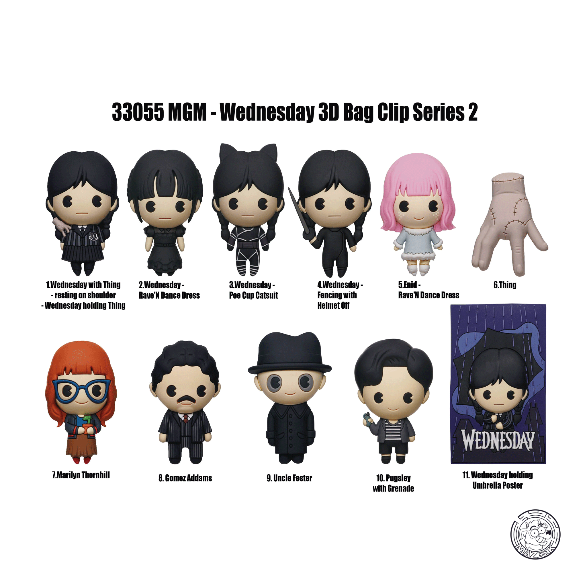 Figure! Wednesday - 3D Foam Bag Clip (random)