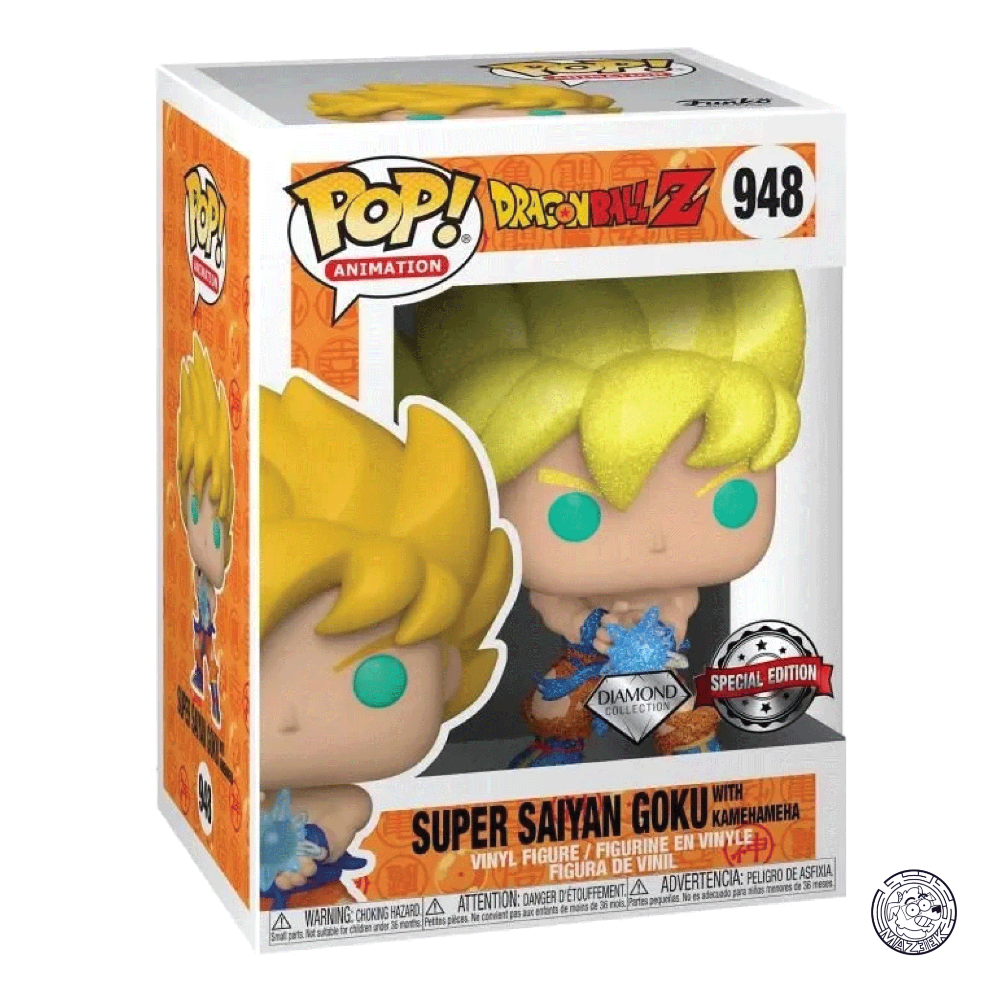 Funko POP! Dragon Ball Z: Super Saiyan Goku with Kamehameha (DGLT) 948