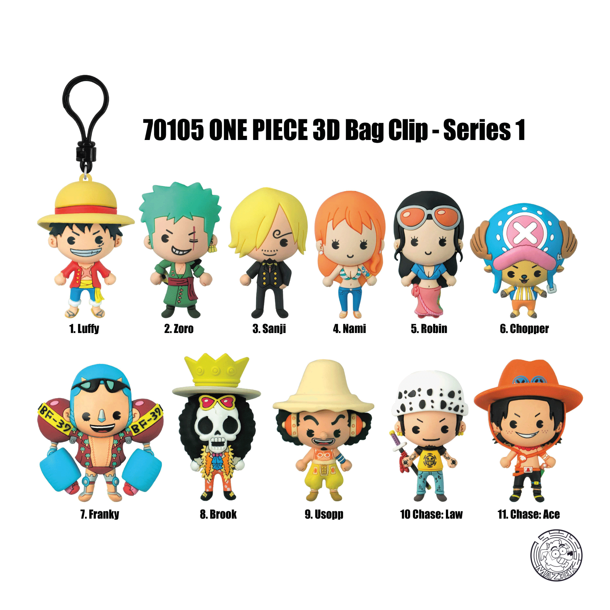 Figure! One Piece - 3D Foam Bag Clip (1 pz. random)