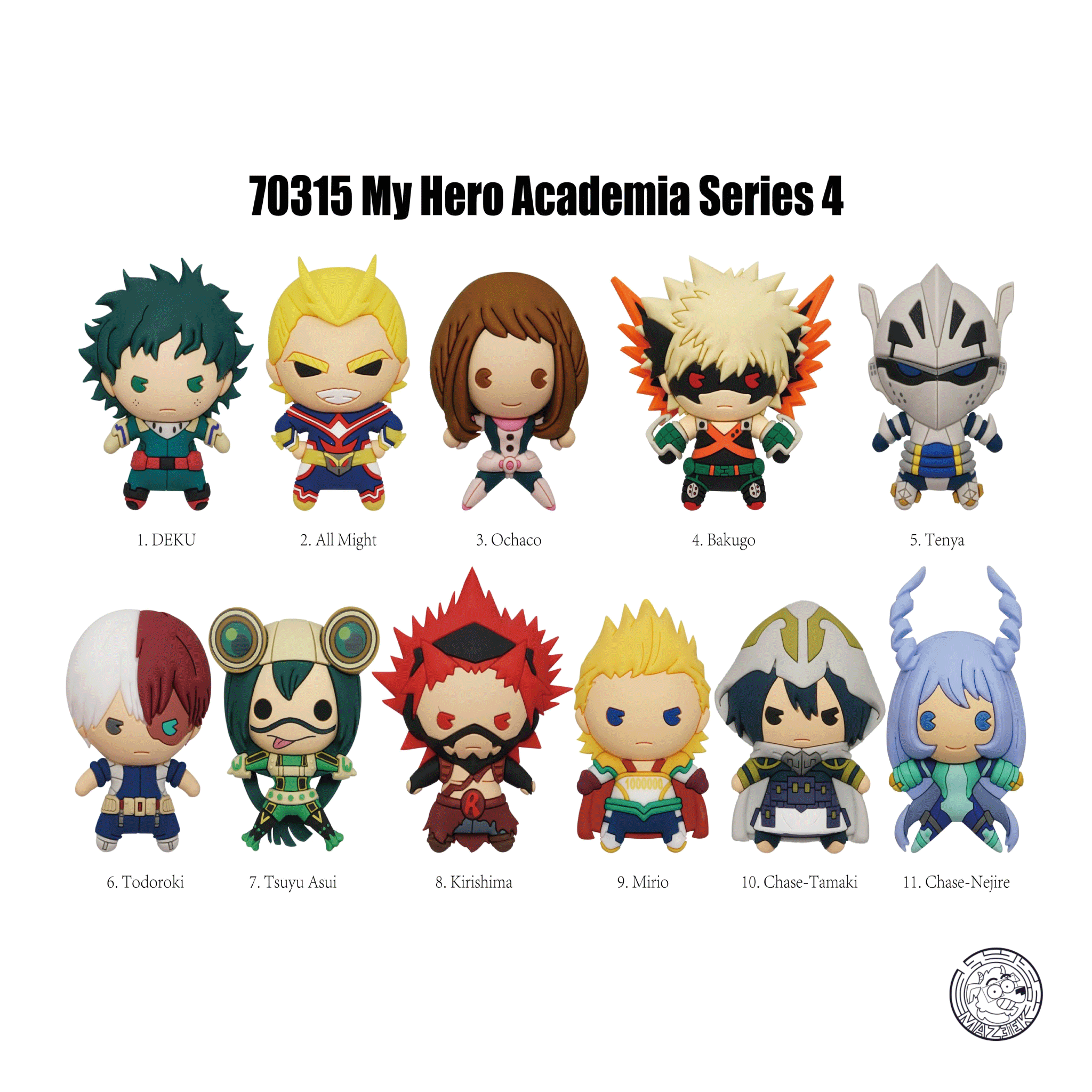 Figure! My Hero Academia - Series 4 - 3D Foam Bag Clip (1 pz. random)