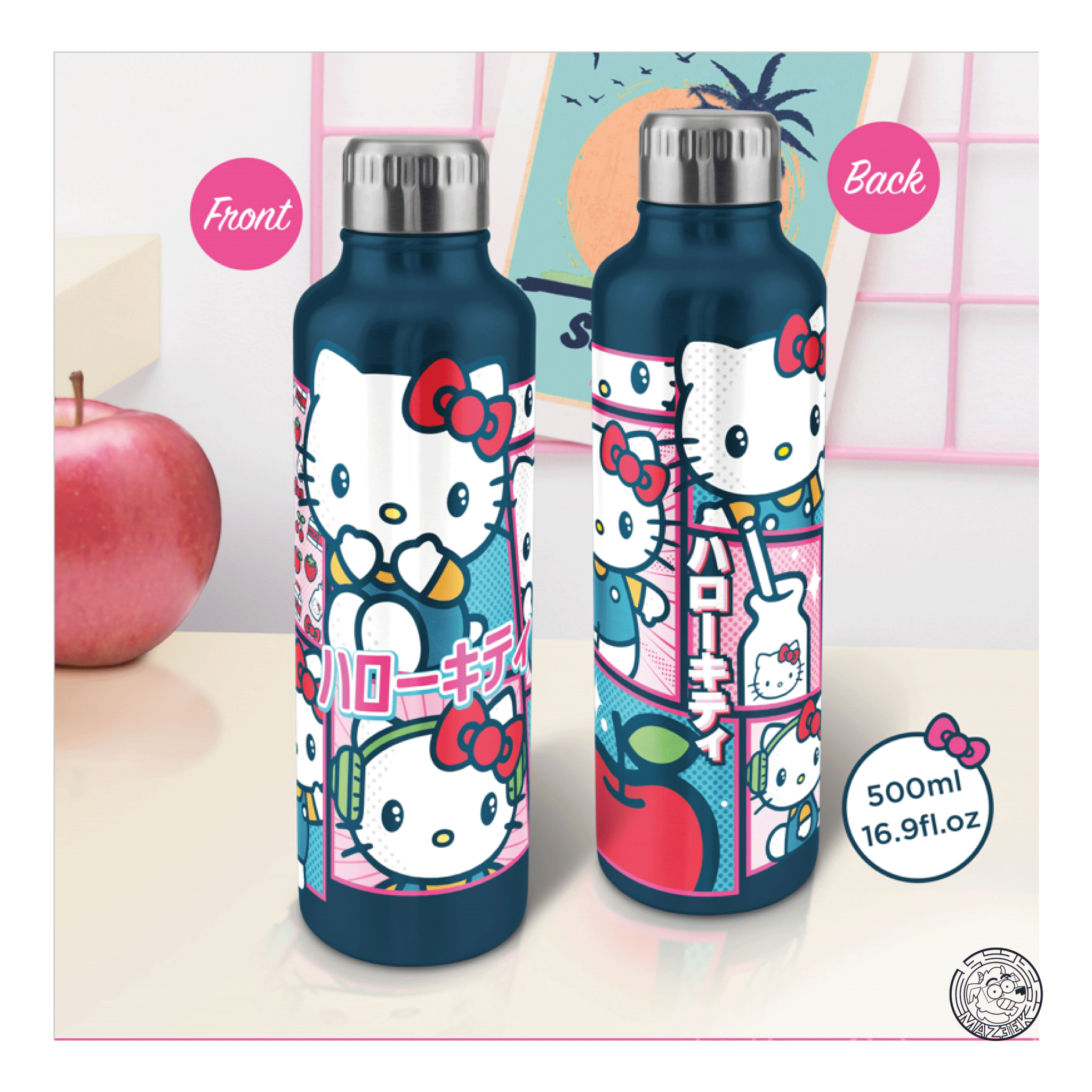 Borraccia in Metallo - HELLO KITTY - Metal Water Bottle 500ml